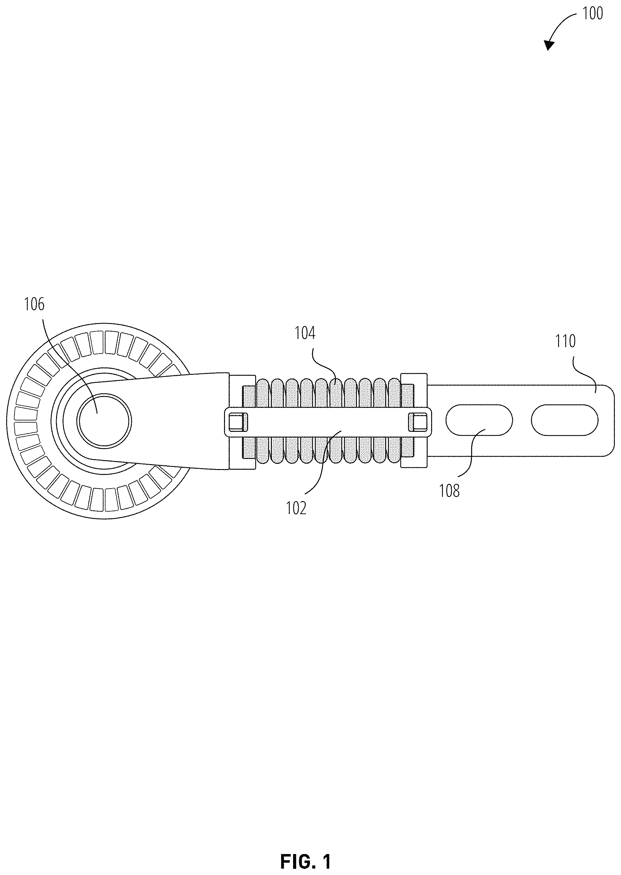 Patent US11772249 Figure 1 – Serpentine belt tensioner compressor tool