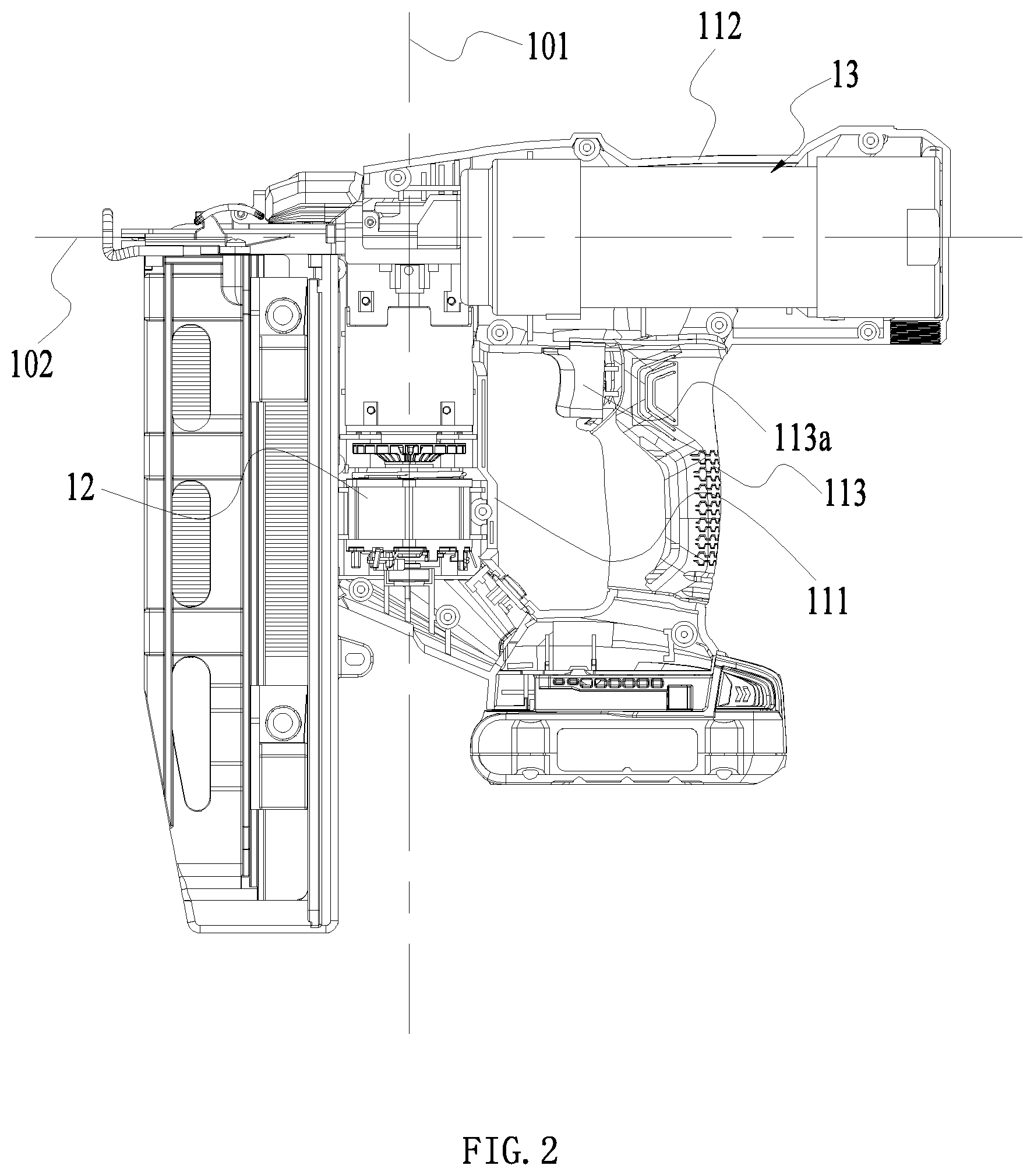 Patent US11772250 Figure 2 – Nail gun
