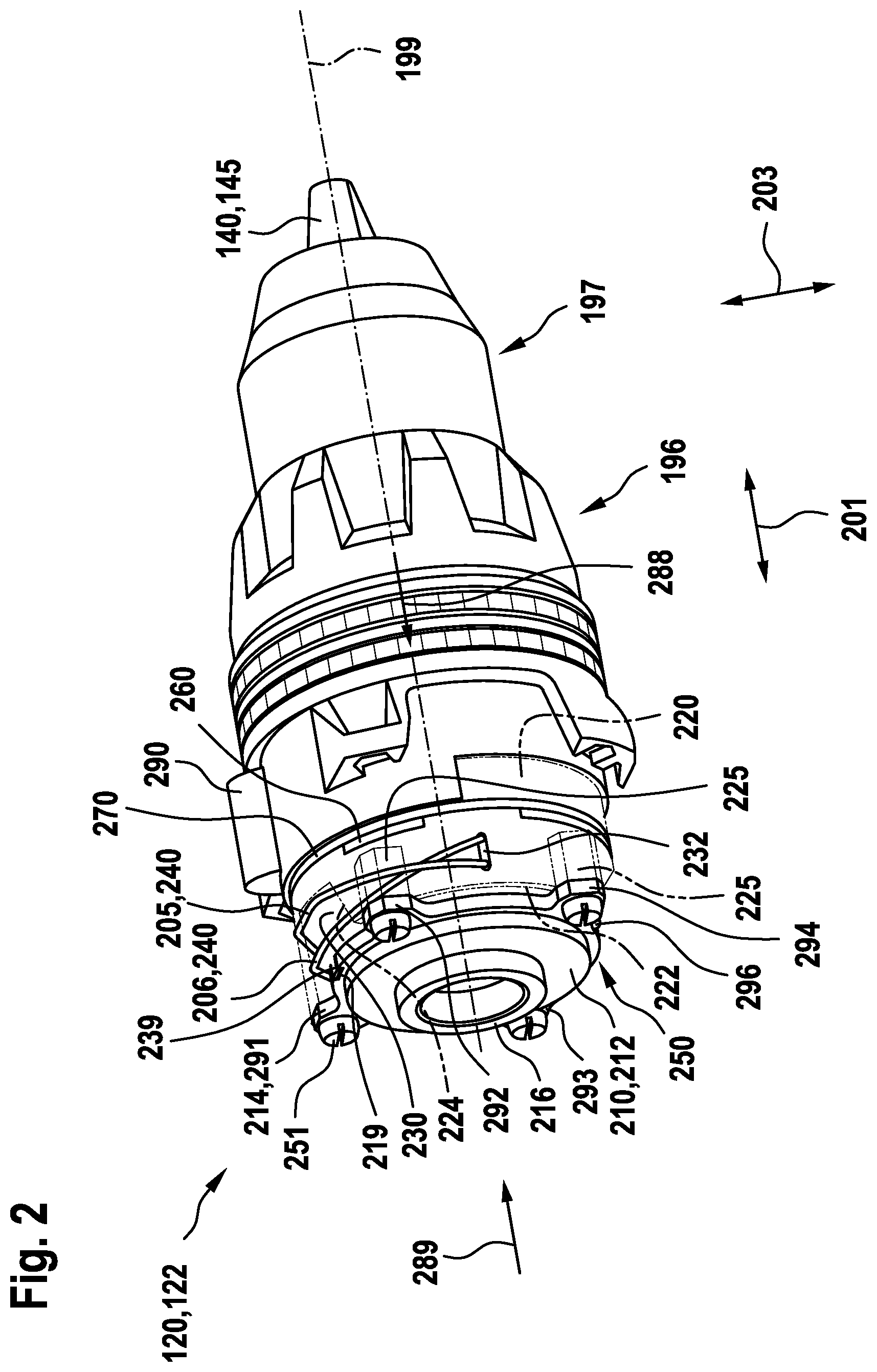 Patent US11772253 Figure 2 – Portable power tool having a shiftable transmission