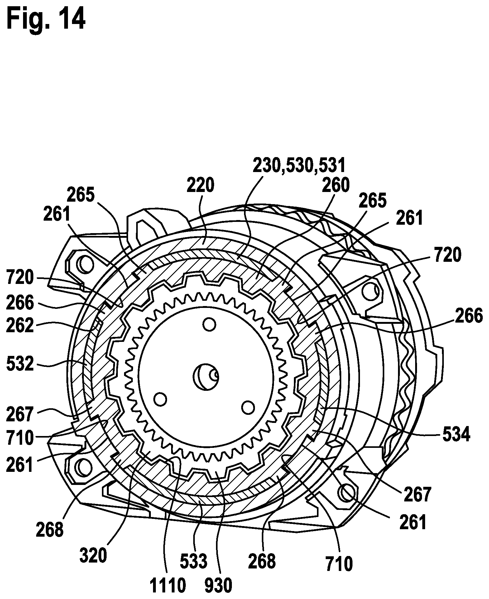 Patent US11772253 Figure 14 – Portable power tool having a shiftable transmission