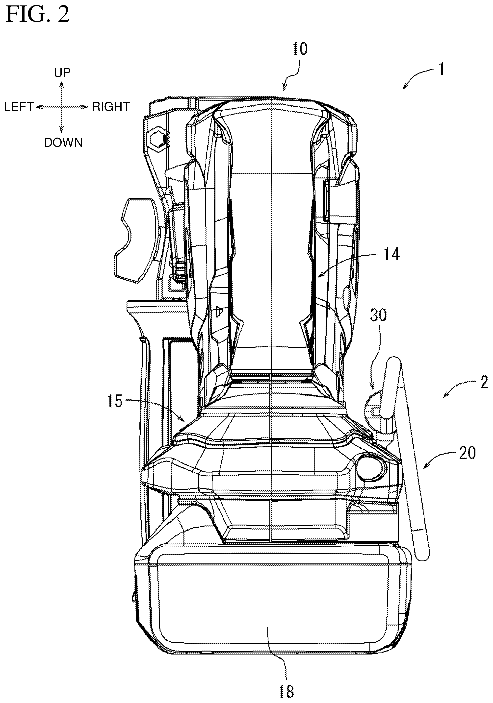 Patent US11772254 Figure 2 – Power tool and hook