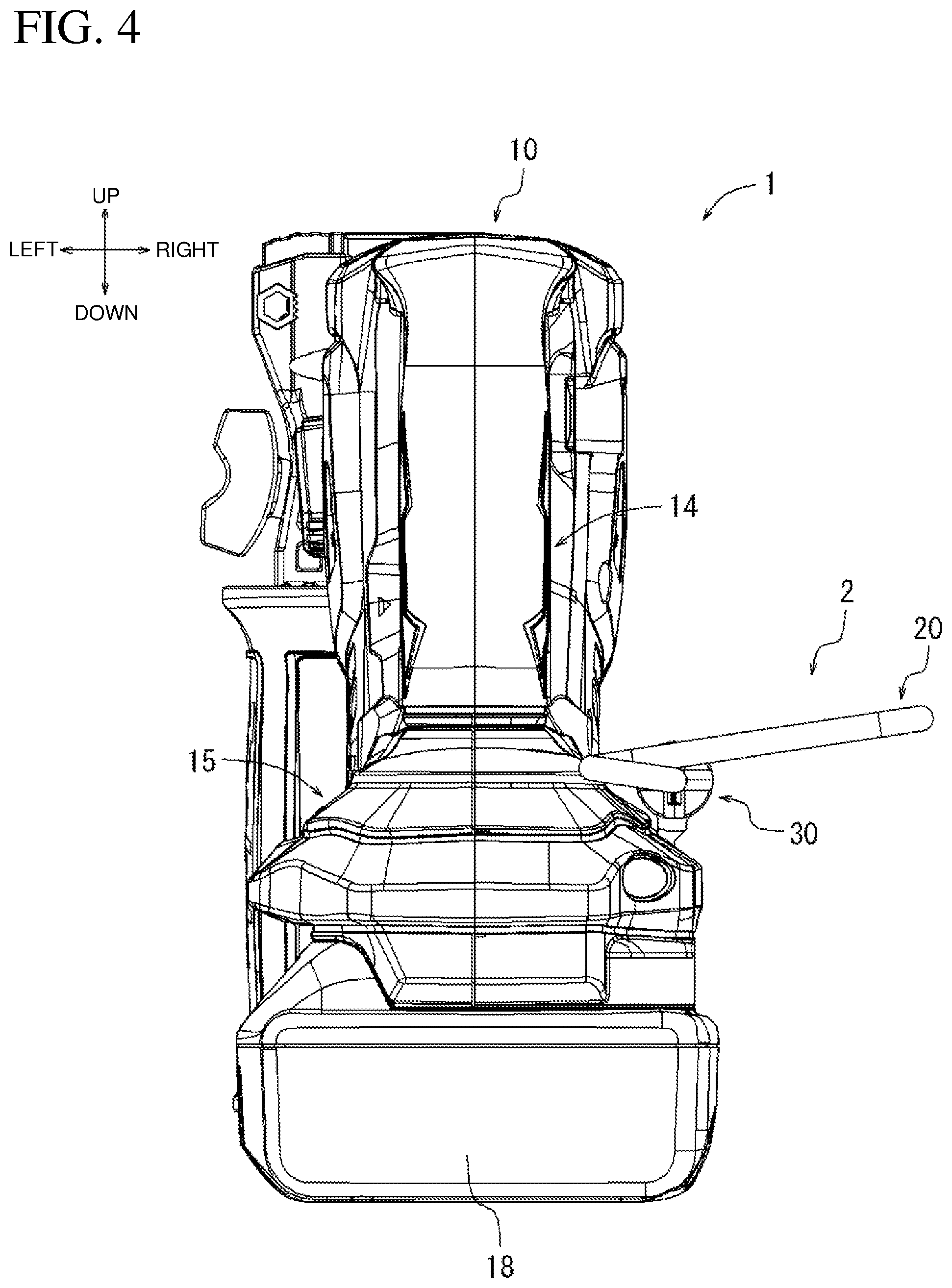 Patent US11772254 Figure 4 – Power tool and hook