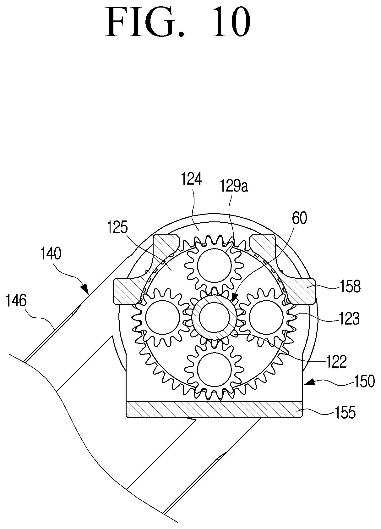 Patent US11772260 Figure 10 – Planetary gear transmission device and robot having the same