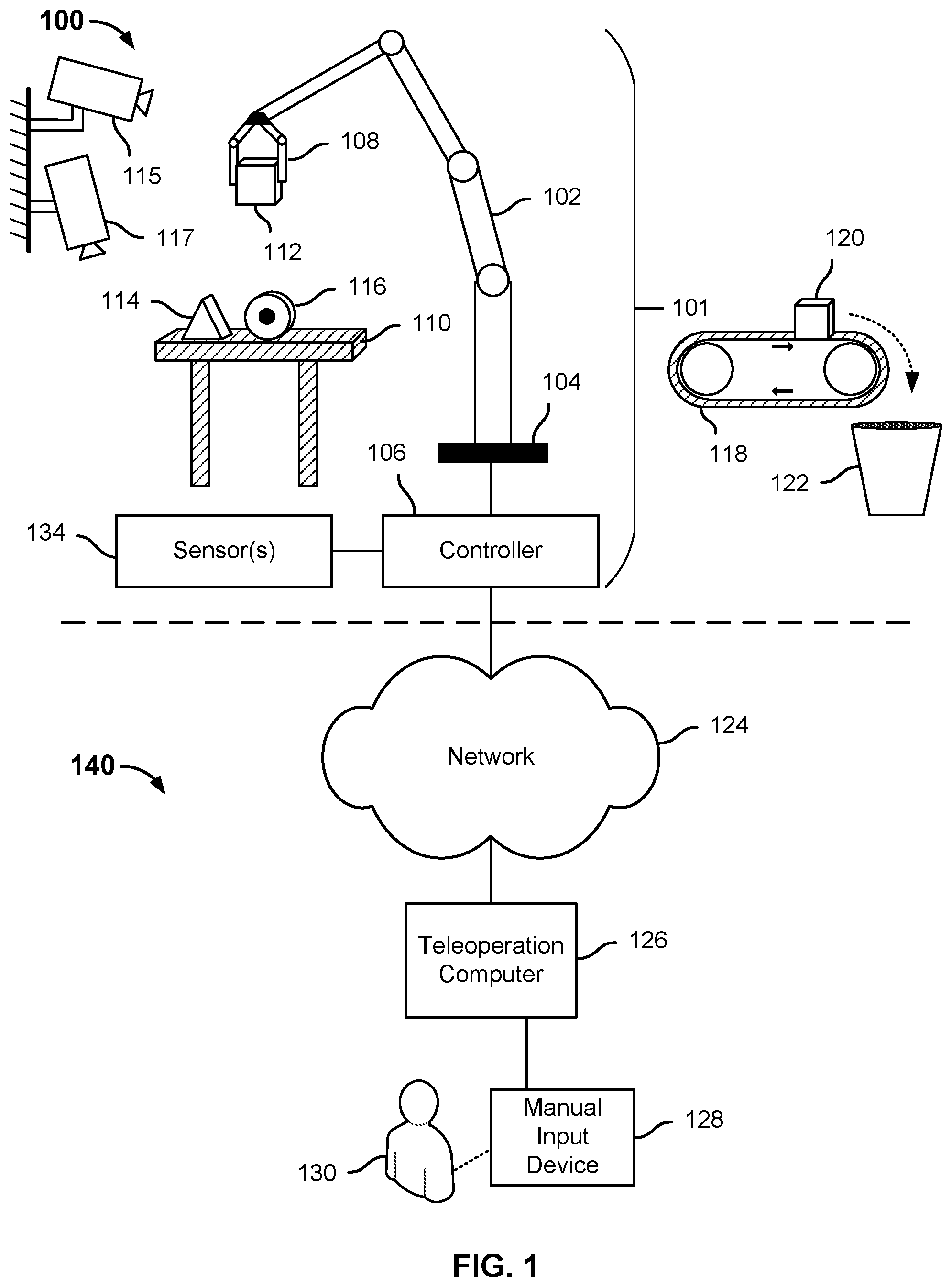 Patent US11772262 Figure 1 – Detecting slippage from robotic grasp
