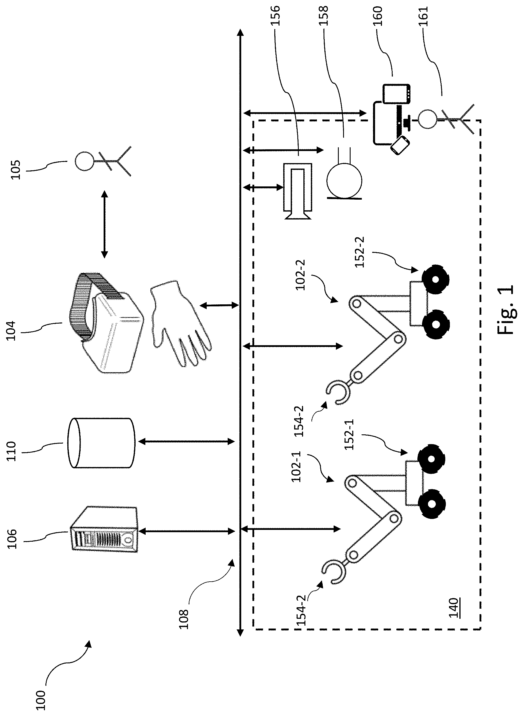 Patent US11772266 — Systems, devices, articles, and methods for using trained robots — Figure 1