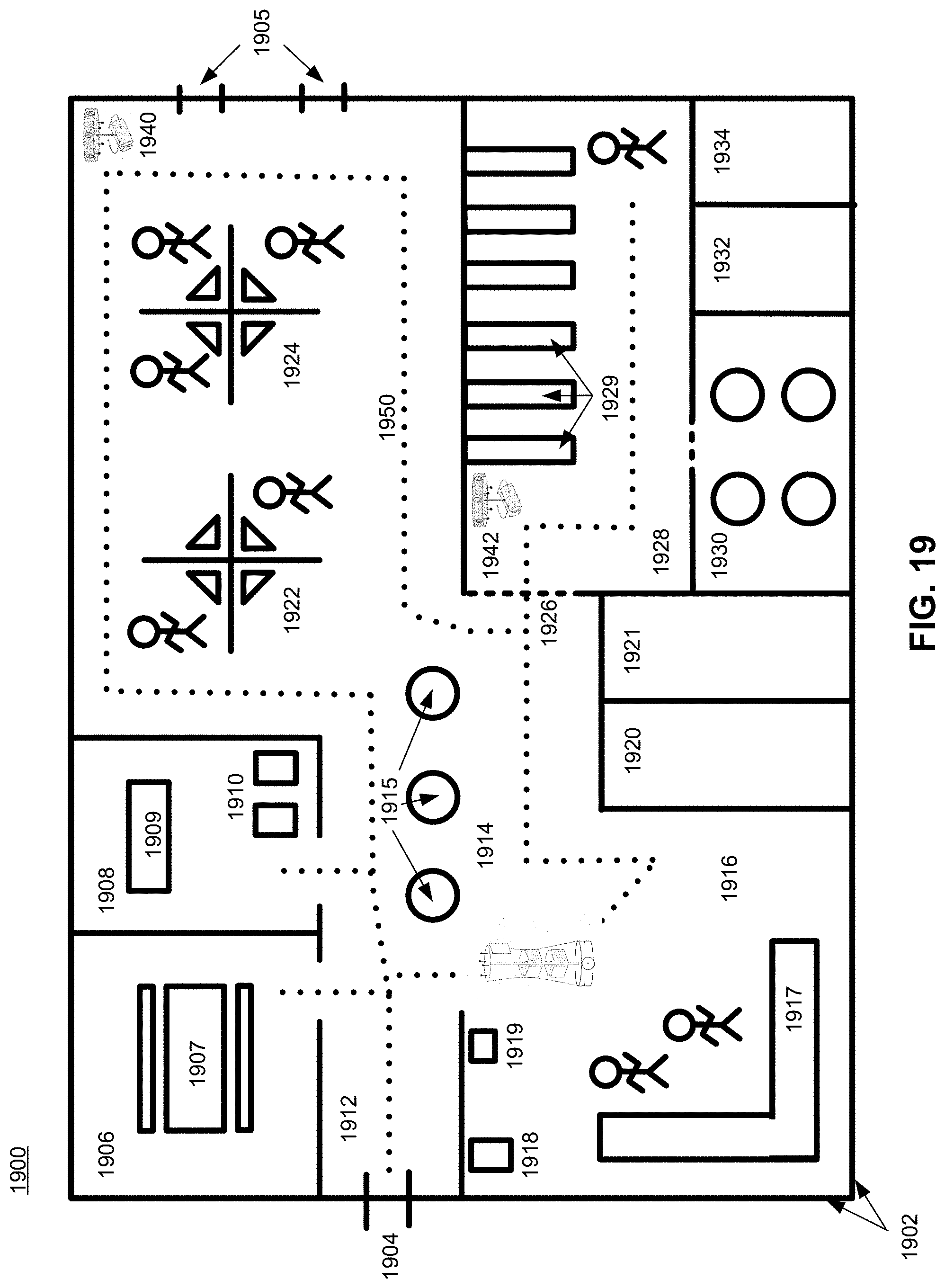 Patent US11772270 Figure 18 – Inventory management by mobile robot