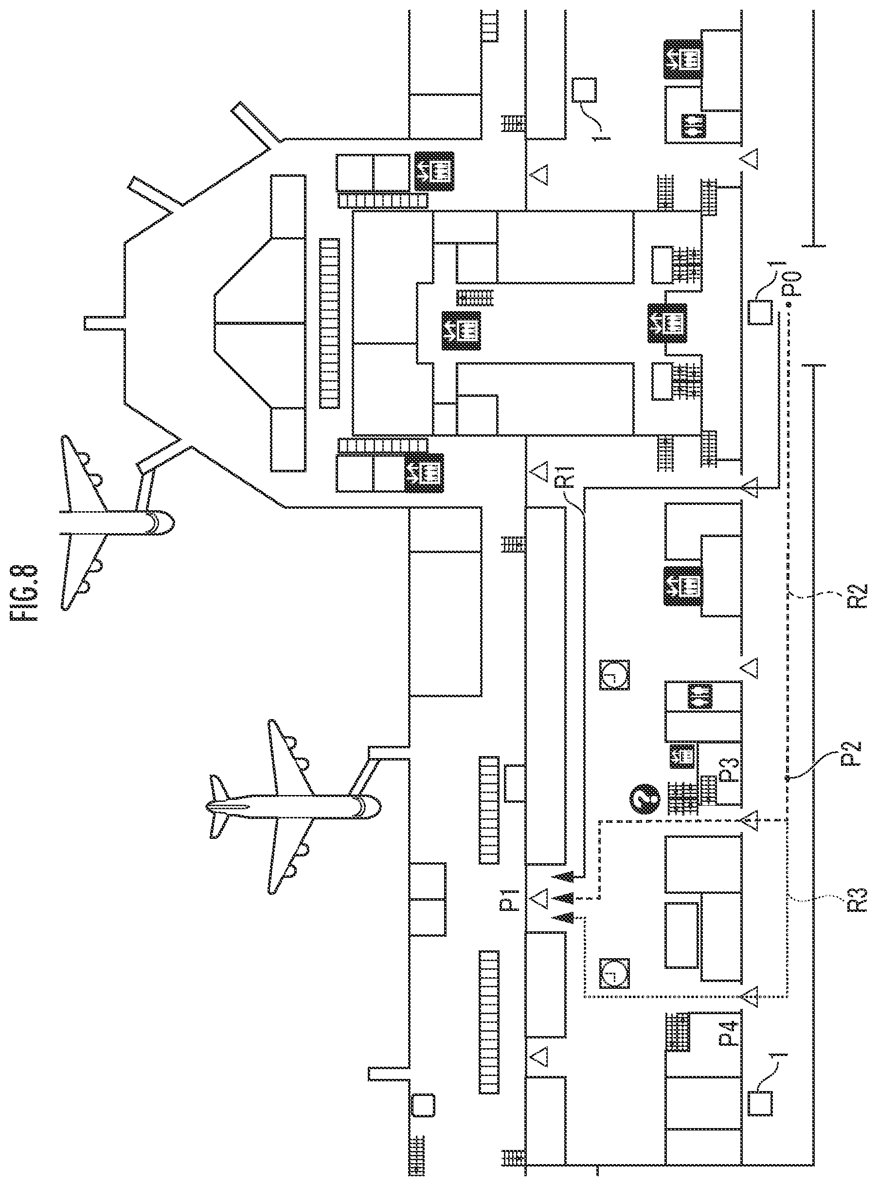 Patent US11772274 Figure 8 – Guide robot control device, guidance system using same, and guide robot control method