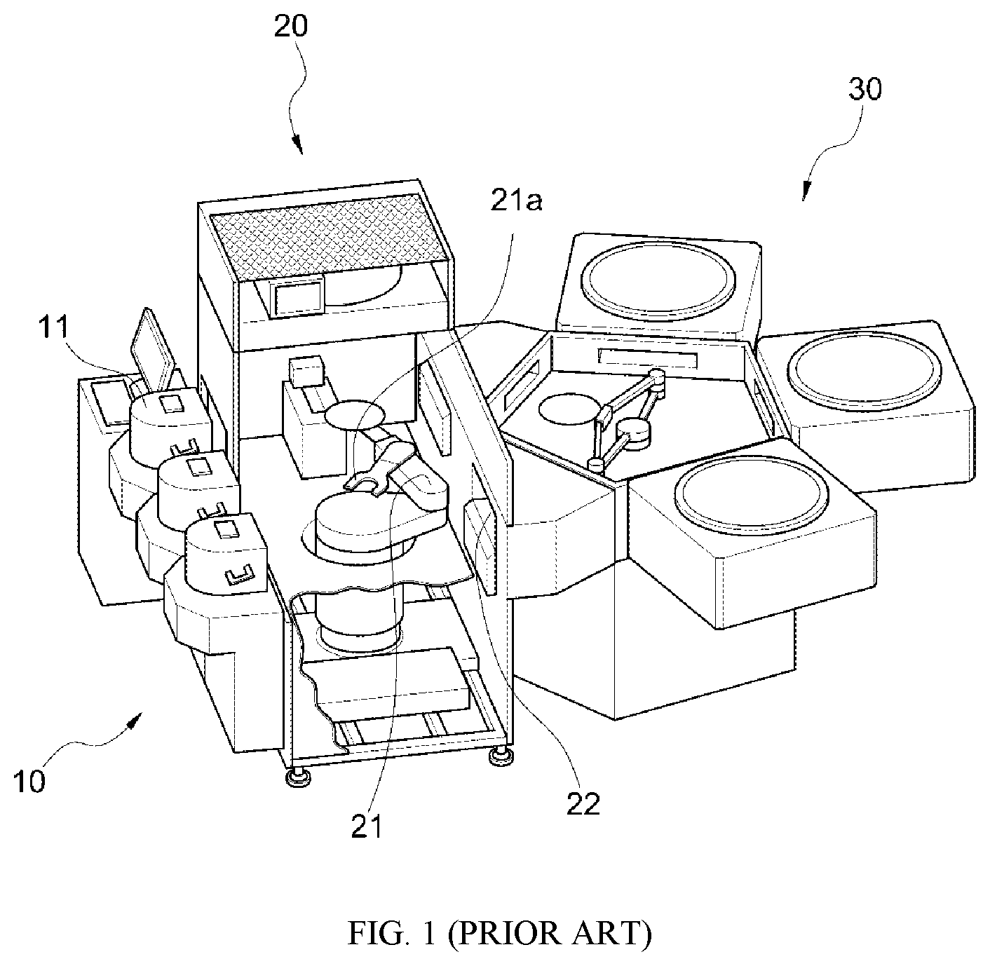 Patent US11772278 Figure 1 – End effector measuring module and end effector monitoring apparatus using the same