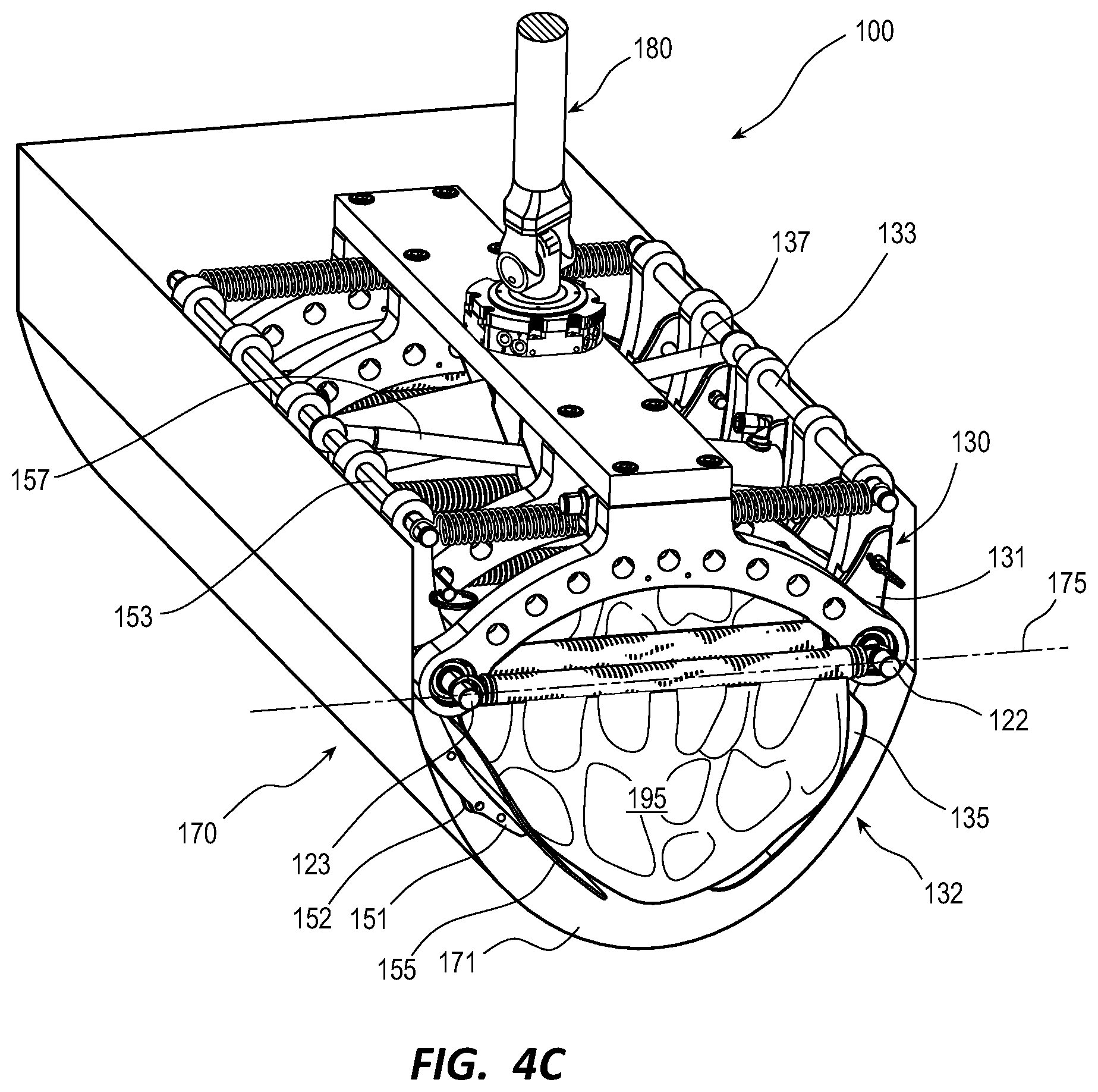 Patent US11772279 Figure 8 – Product stacking end of arm tool
