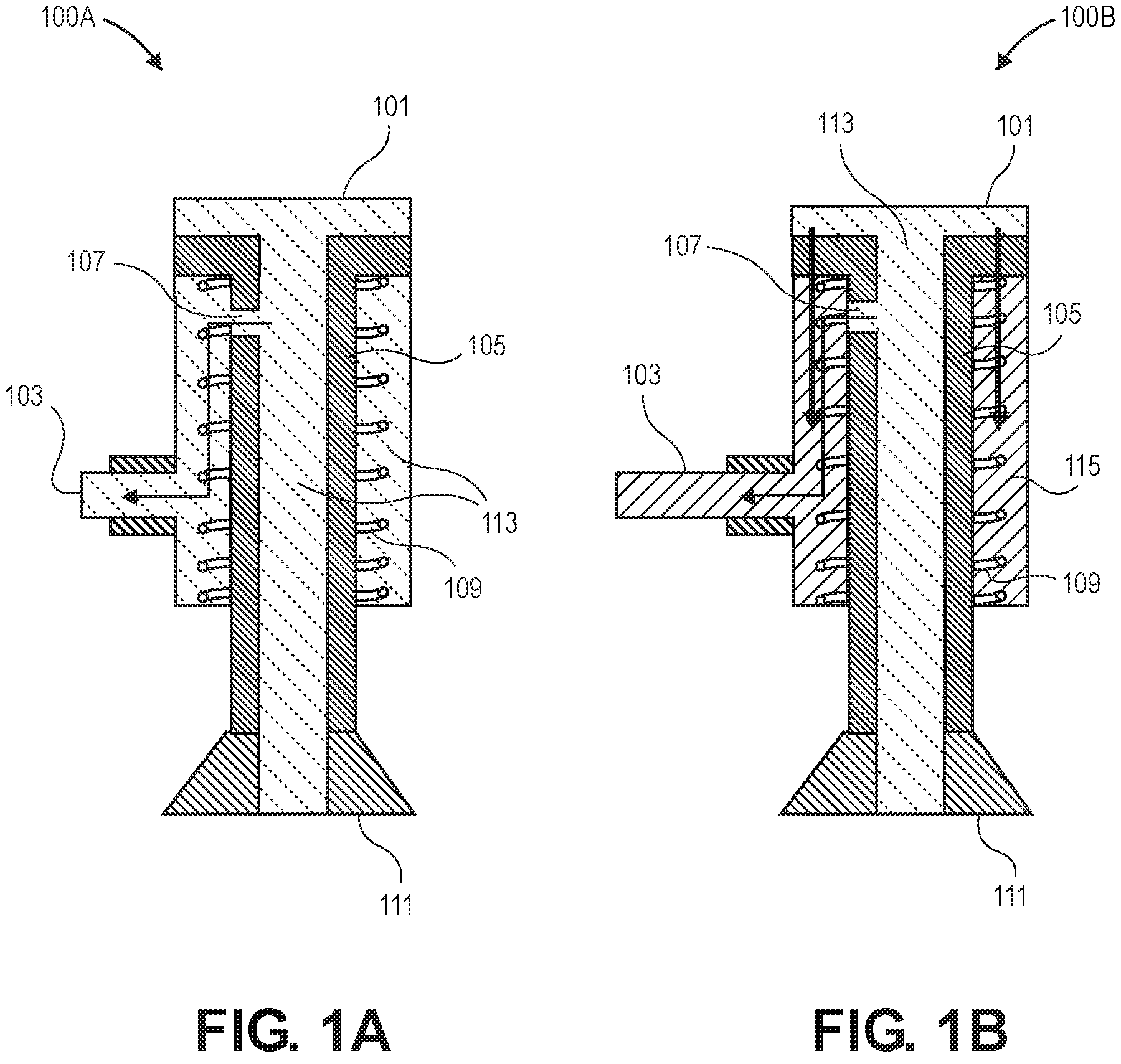 Patent US11772281 Figure 1 – Vacuum-actuated end of arm tools with suction cups and extendible pistons
