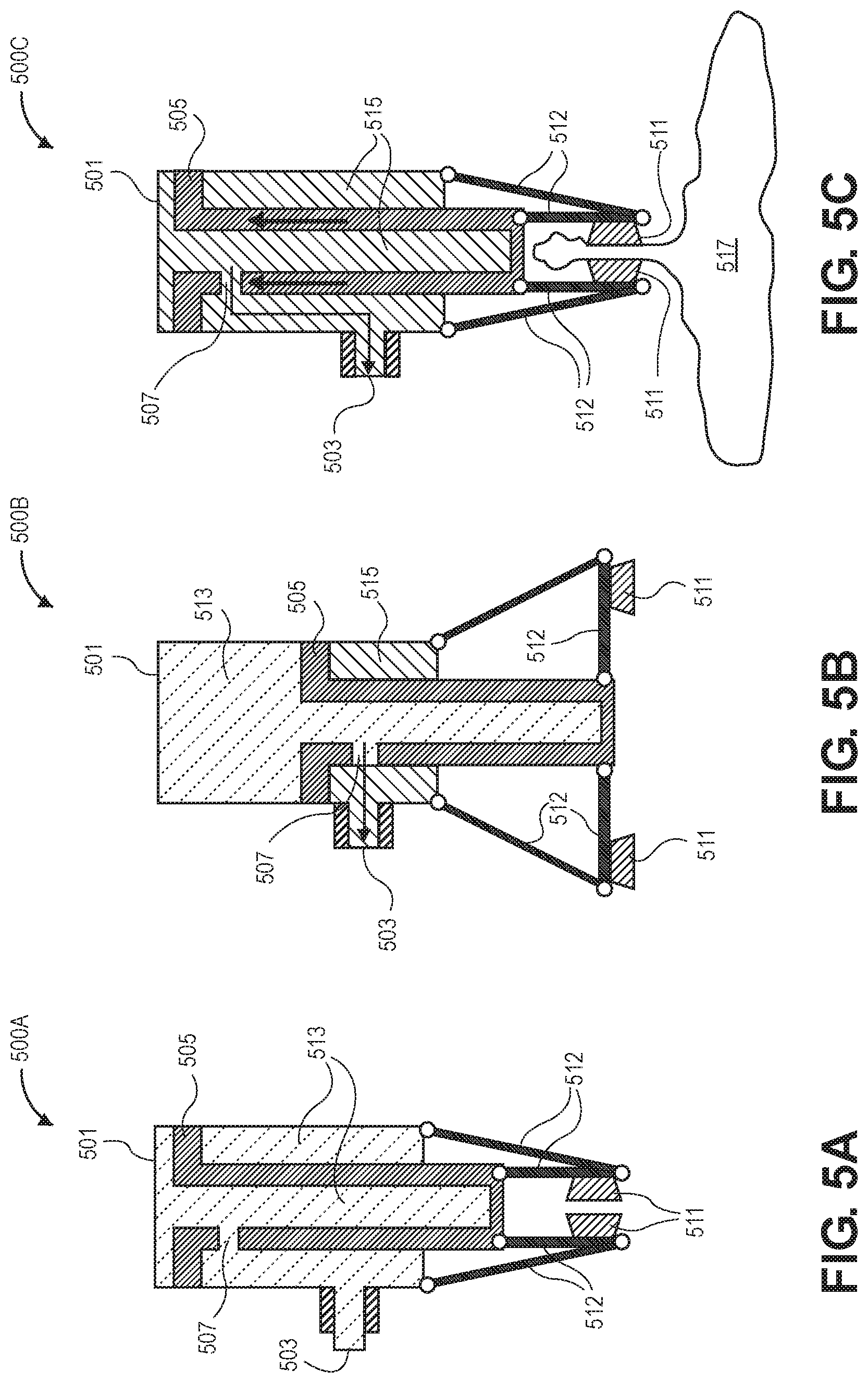 Patent US11772281 Figure 7 – Vacuum-actuated end of arm tools with suction cups and extendible pistons