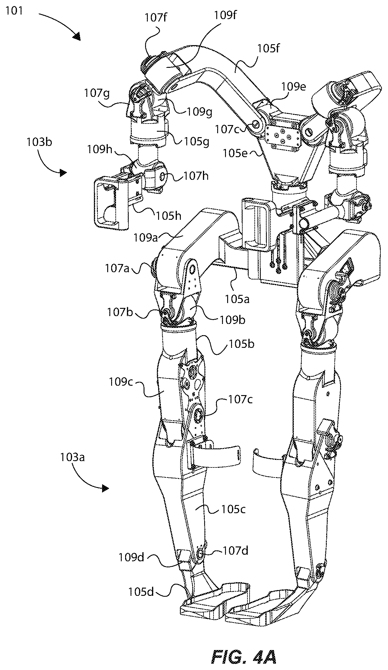 Patent US11772283 Figure 6 – Clutched joint modules having a quasi-passive elastic actuator for a robotic assembly