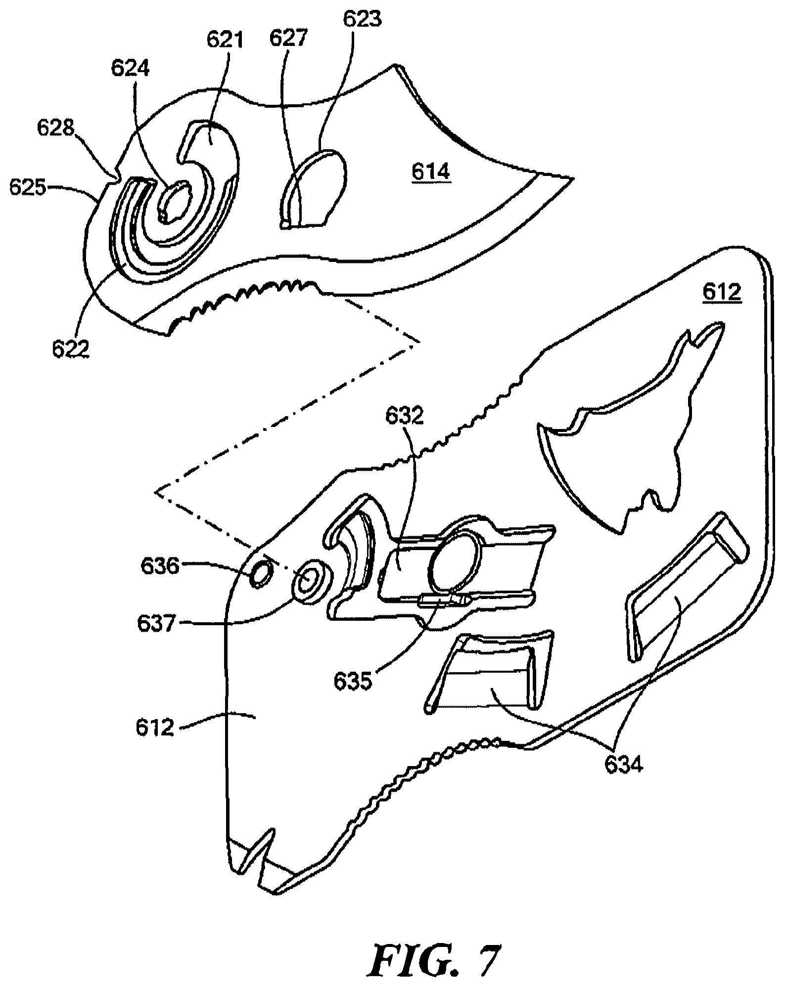 Patent US11772286 Figure 7 – Low profile pocket tool