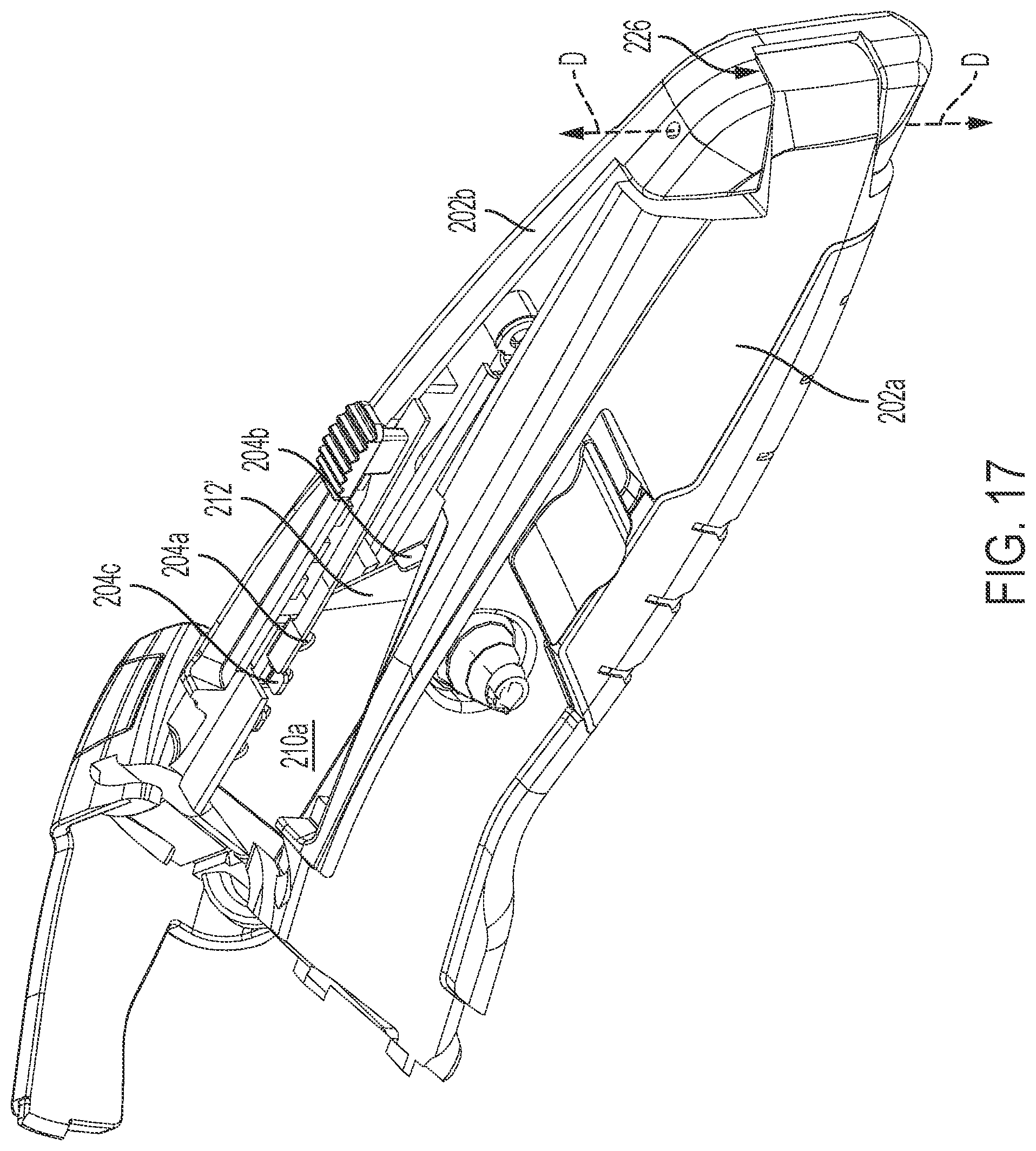 Patent US11772288 Figure 17 – Knife with integrated blade snapper