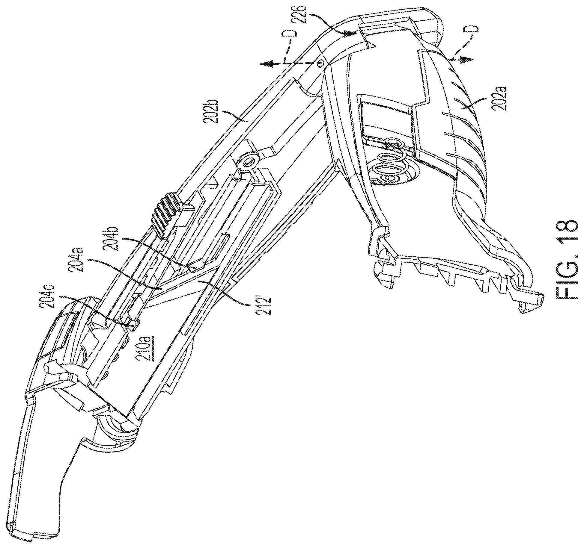 Patent US11772288 Figure 18 – Knife with integrated blade snapper