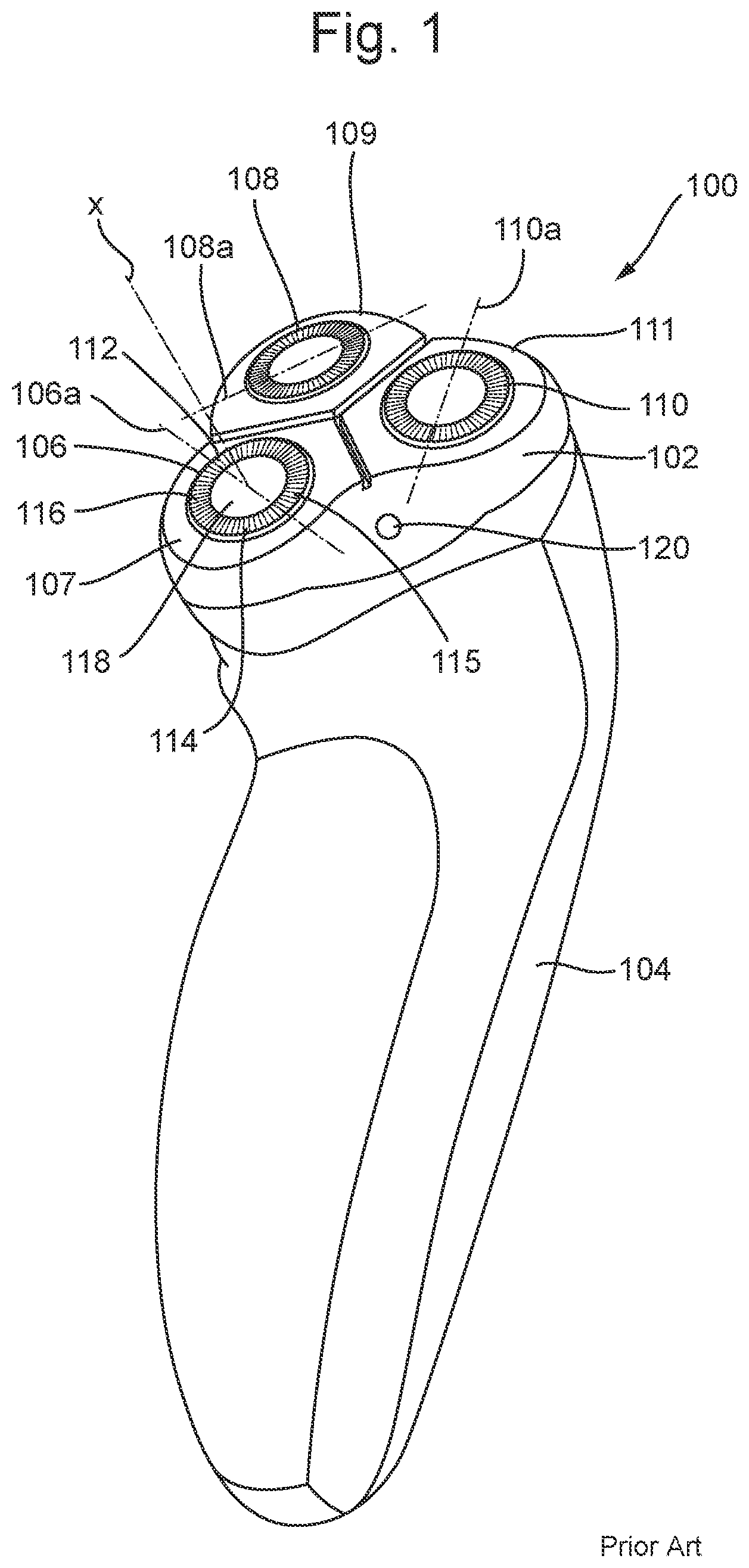 Patent US11772289 Figure 1 – Hair guide and hair cutting assembly