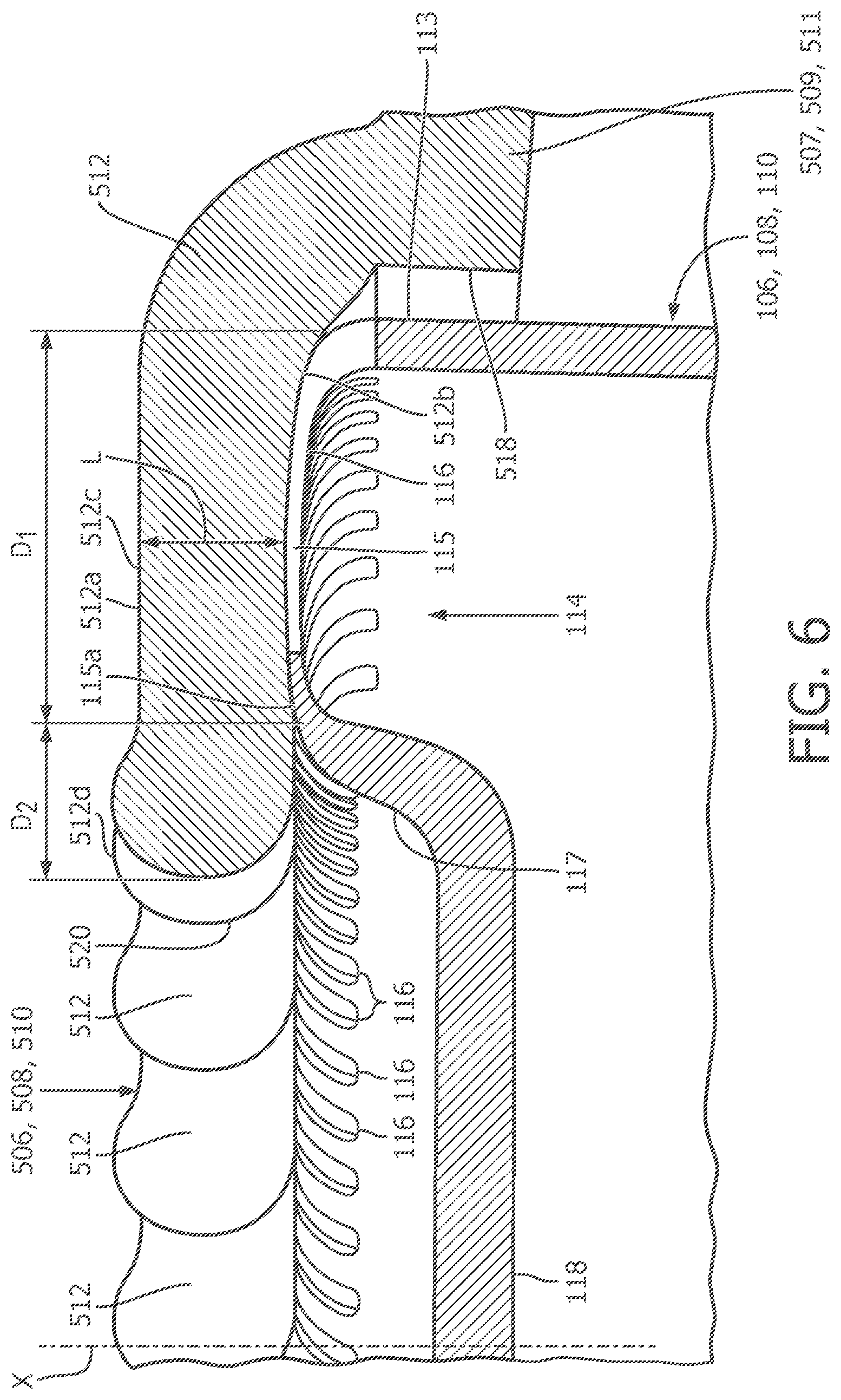 Patent US11772289 Figure 6 – Hair guide and hair cutting assembly