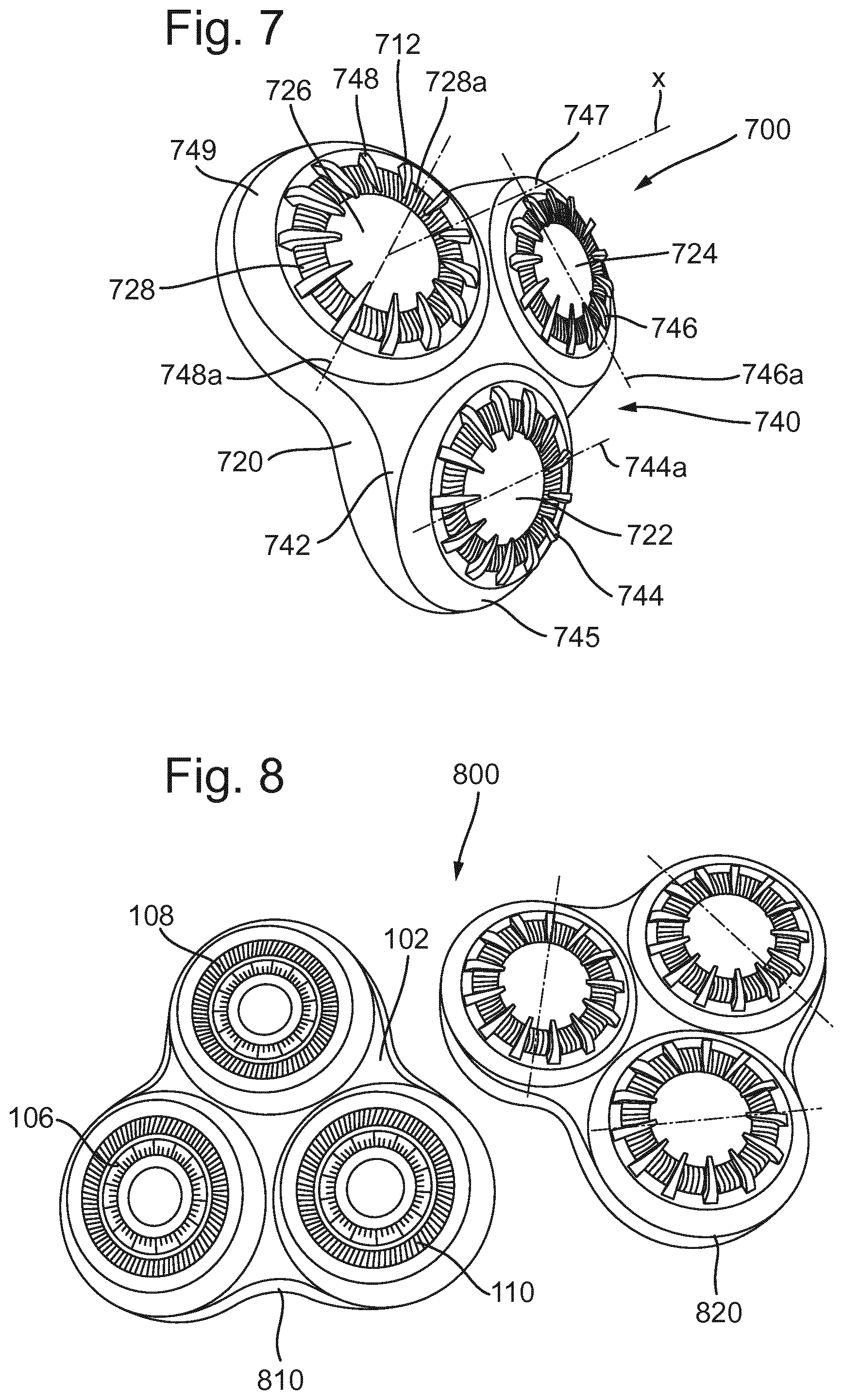Patent US11772289 Figure 7 – Hair guide and hair cutting assembly