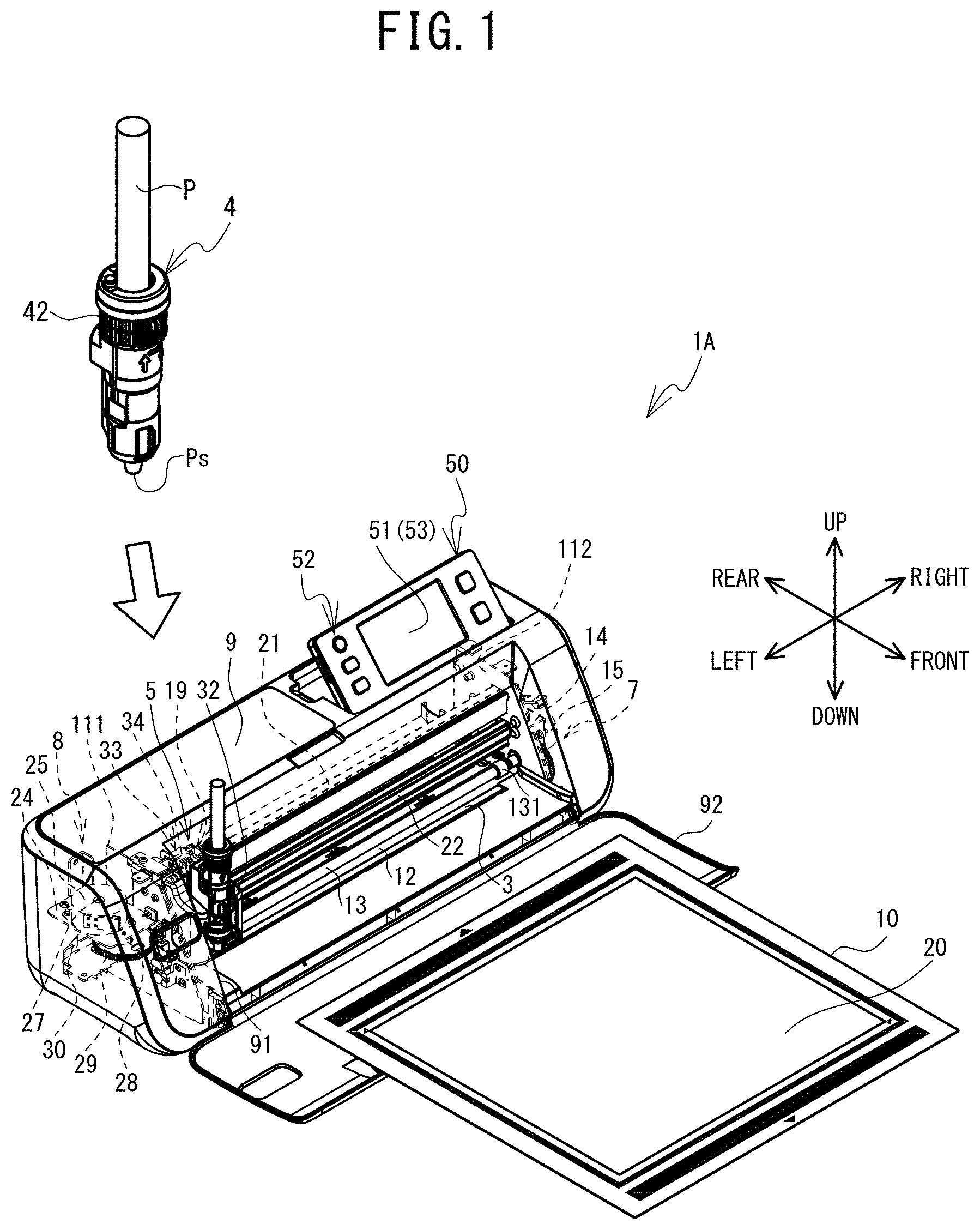 Patent US11772292 — Drawing device and drawing method — Figure 1