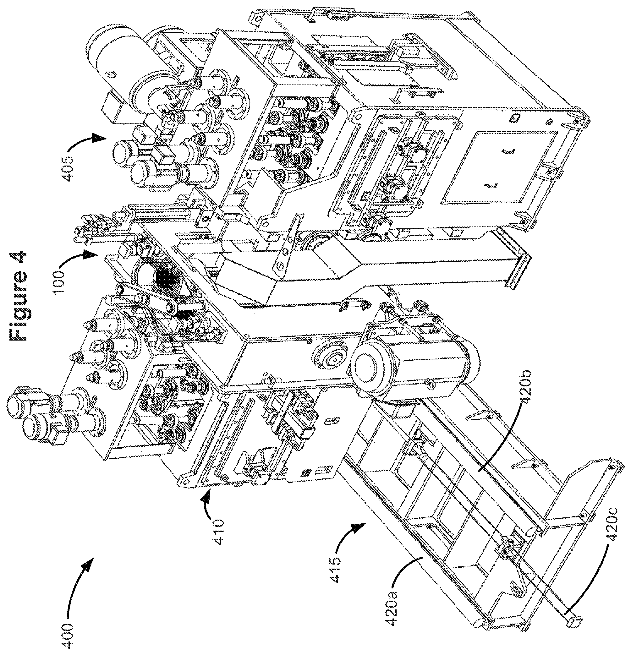 Patent US11772294 Figure 4 – Double arbor vertical shape saw