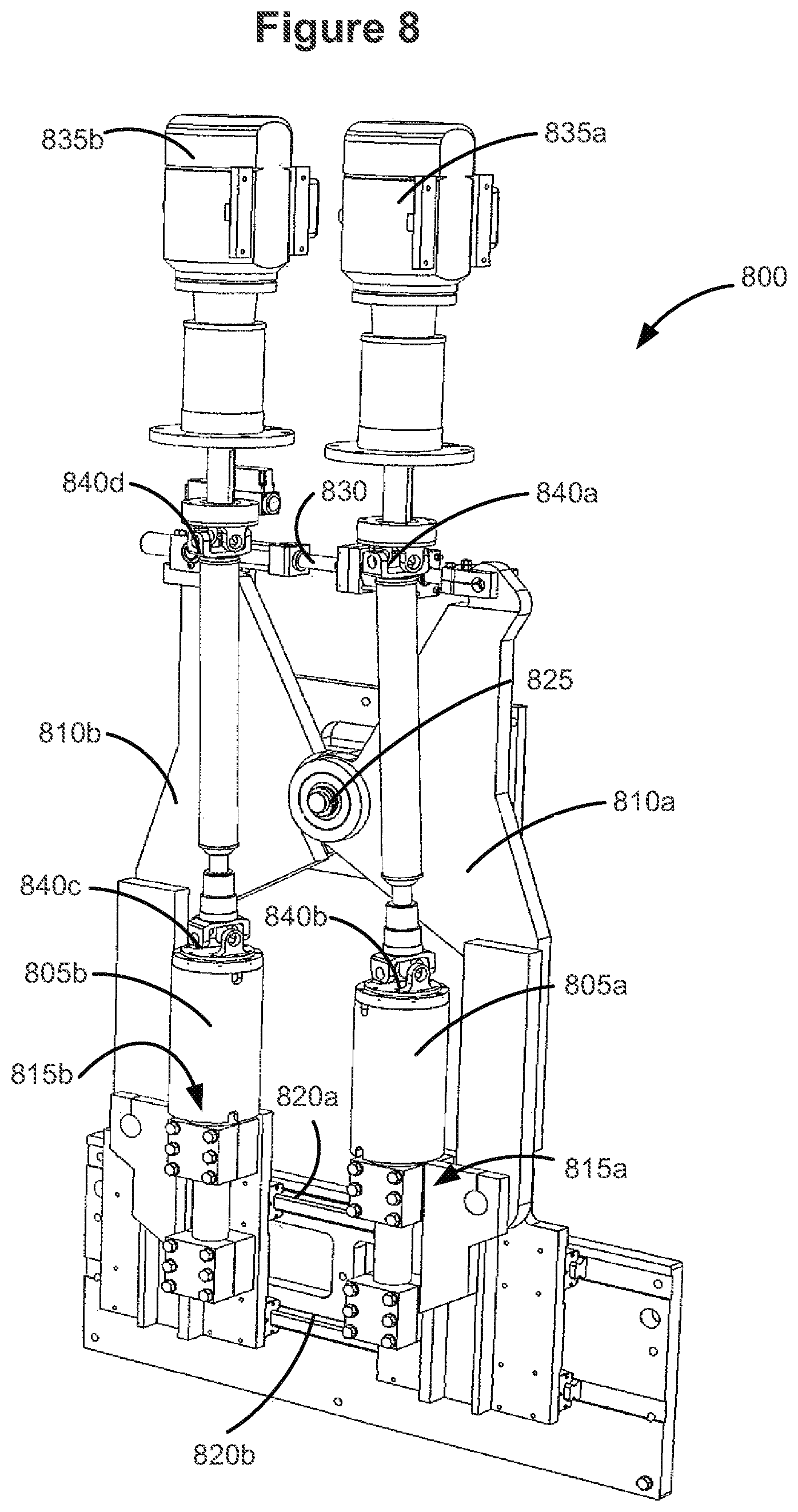 Patent US11772294 Figure 8 – Double arbor vertical shape saw