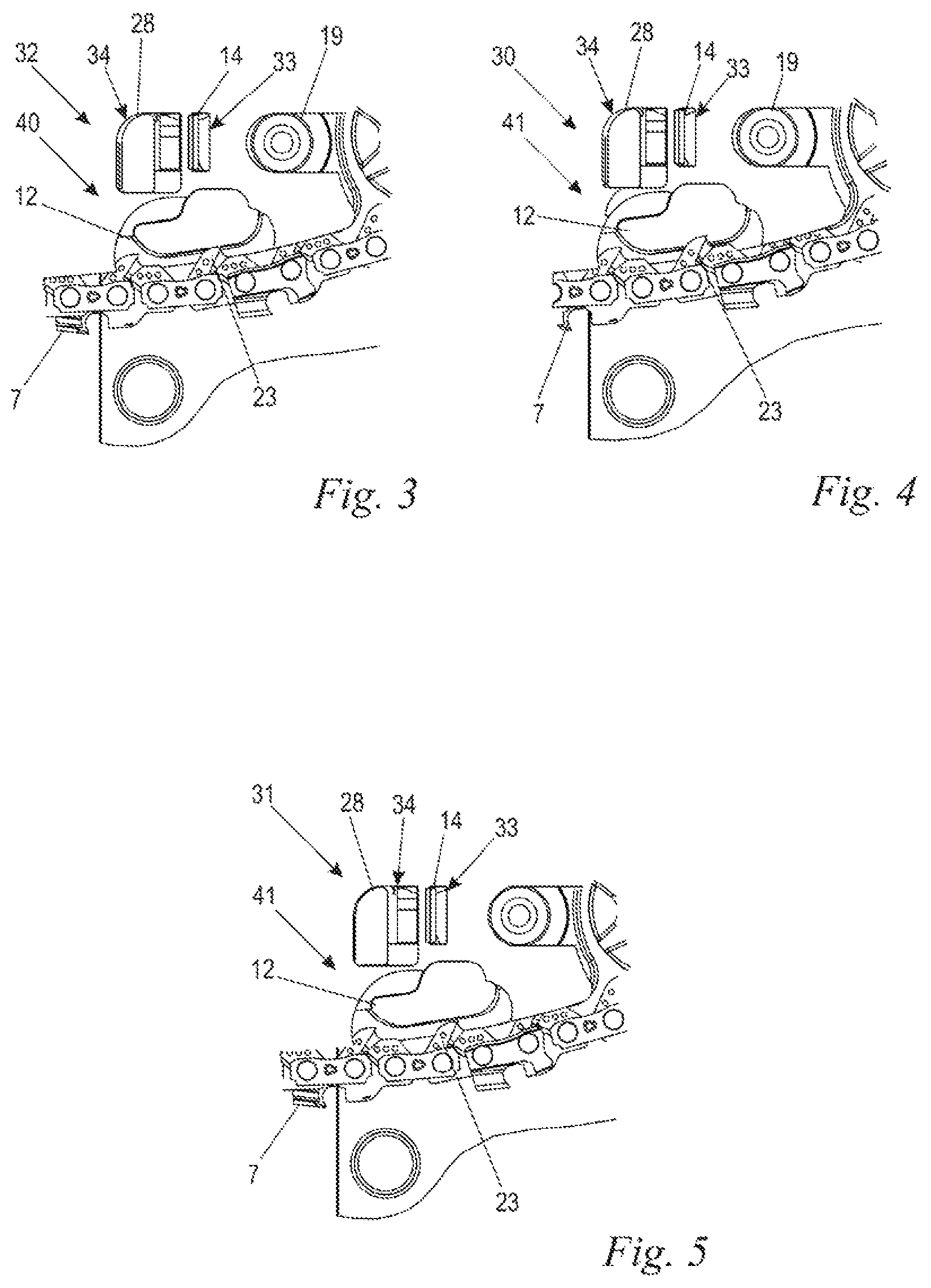 Patent US11772295 Figure 2 – Chain saw and method for tensioning a saw chain of a chain saw