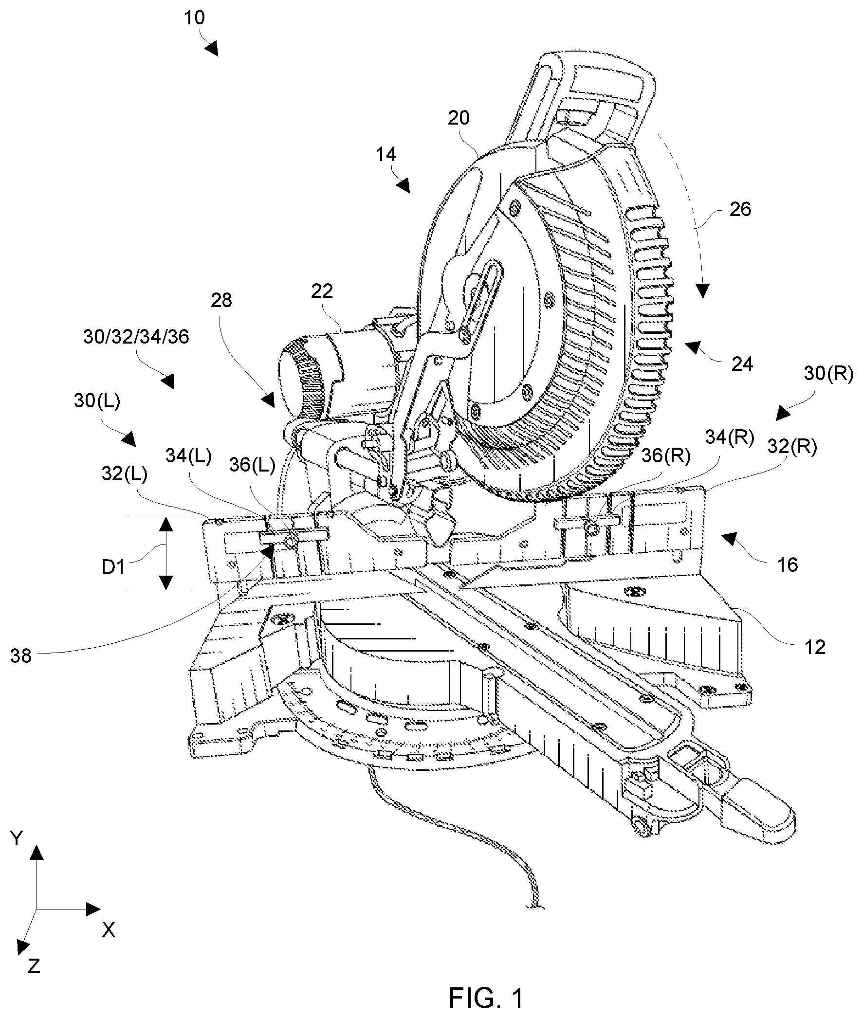 Patent US11772296 Figure 1 – Utilizing a fence assembly that provides surfaces at different angles