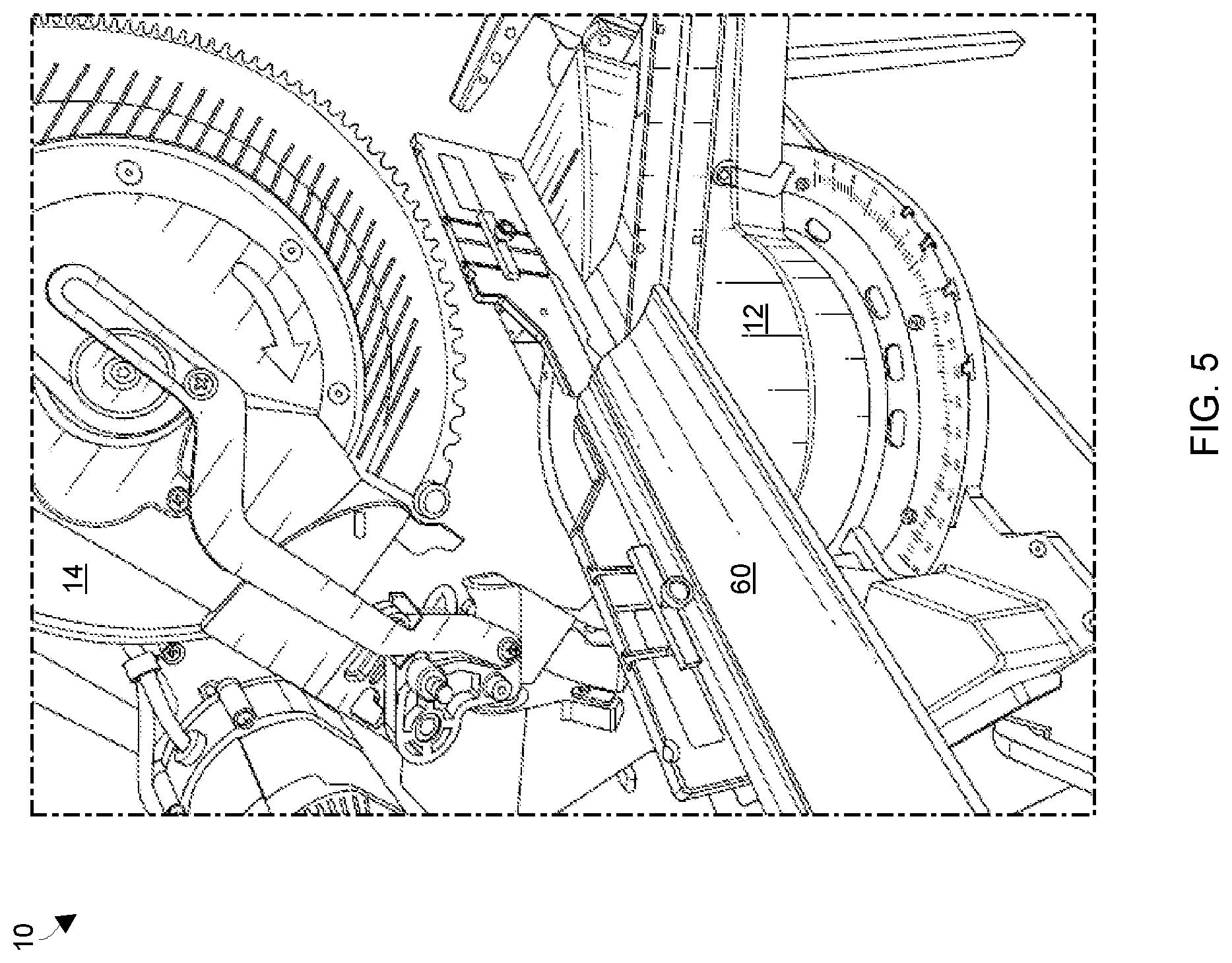 Patent US11772296 Figure 5 – Utilizing a fence assembly that provides surfaces at different angles
