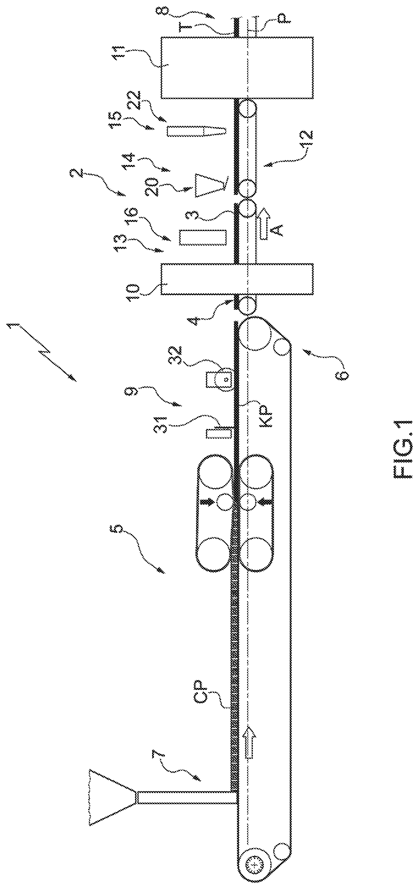 Patent US11772299 Figure 1 – Method and machine for the surface decoration of a ceramic article