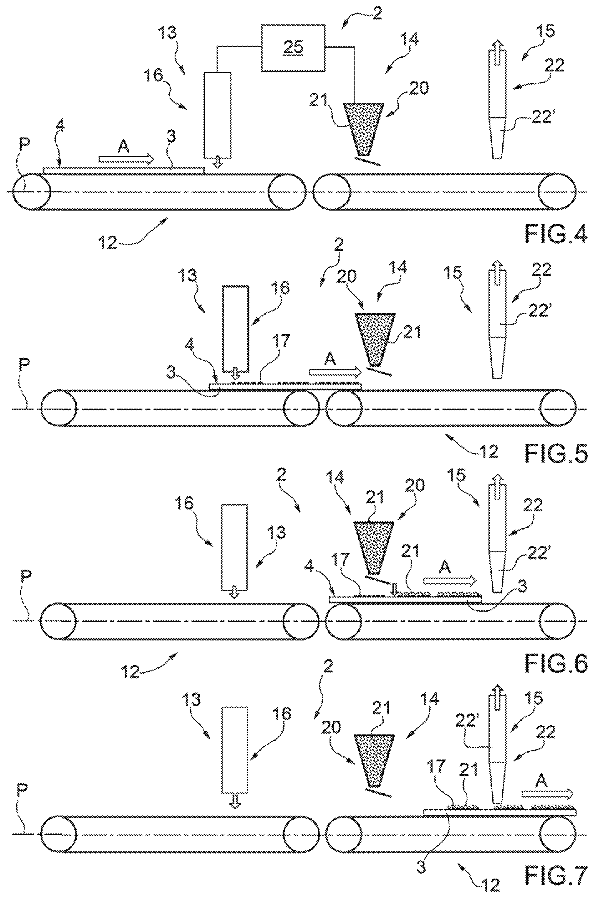 Patent US11772299 Figure 4 – Method and machine for the surface decoration of a ceramic article