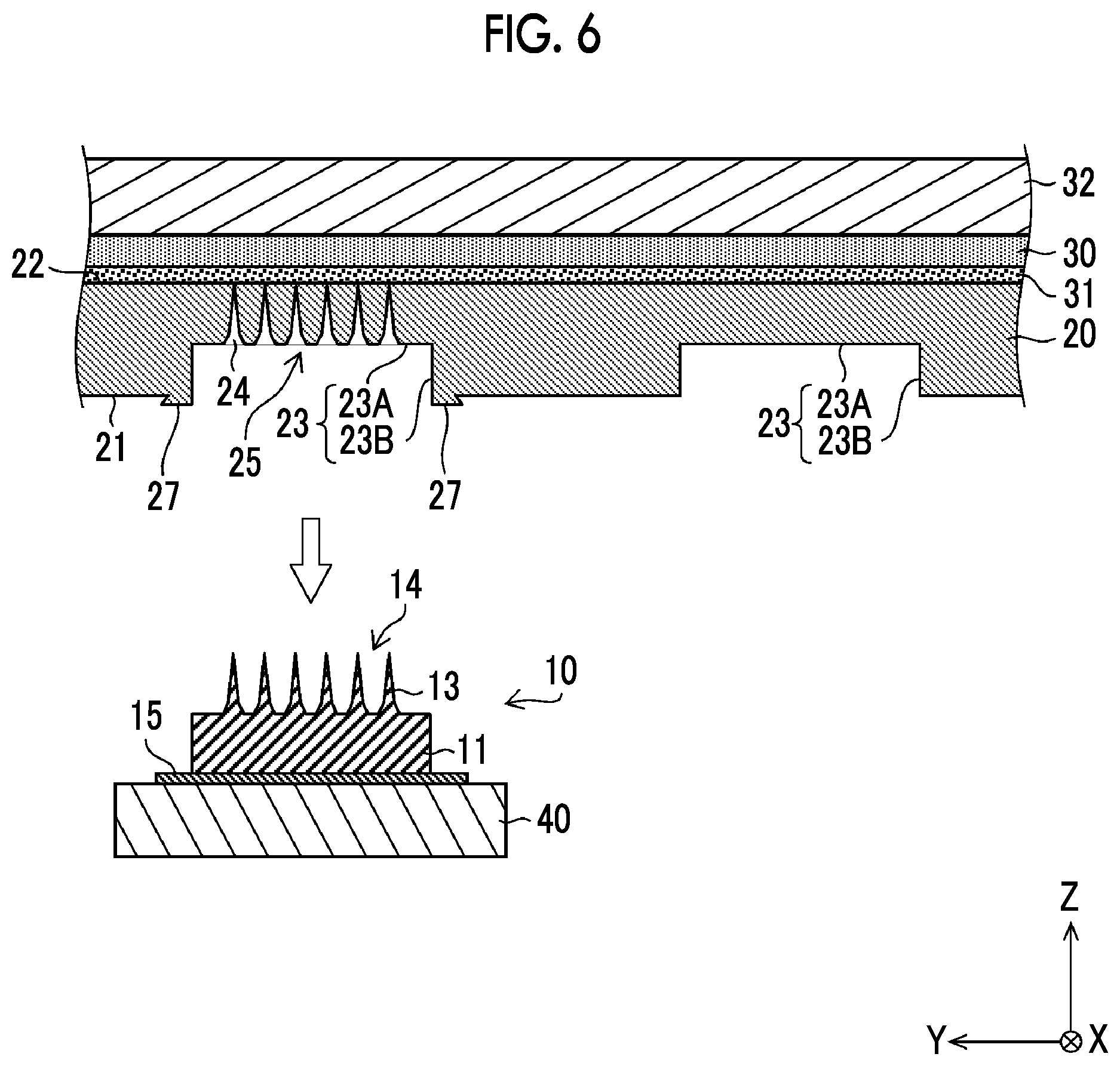 Patent US11772305 Figure 6 – Production method of mold having recessed pattern in recessed step portion