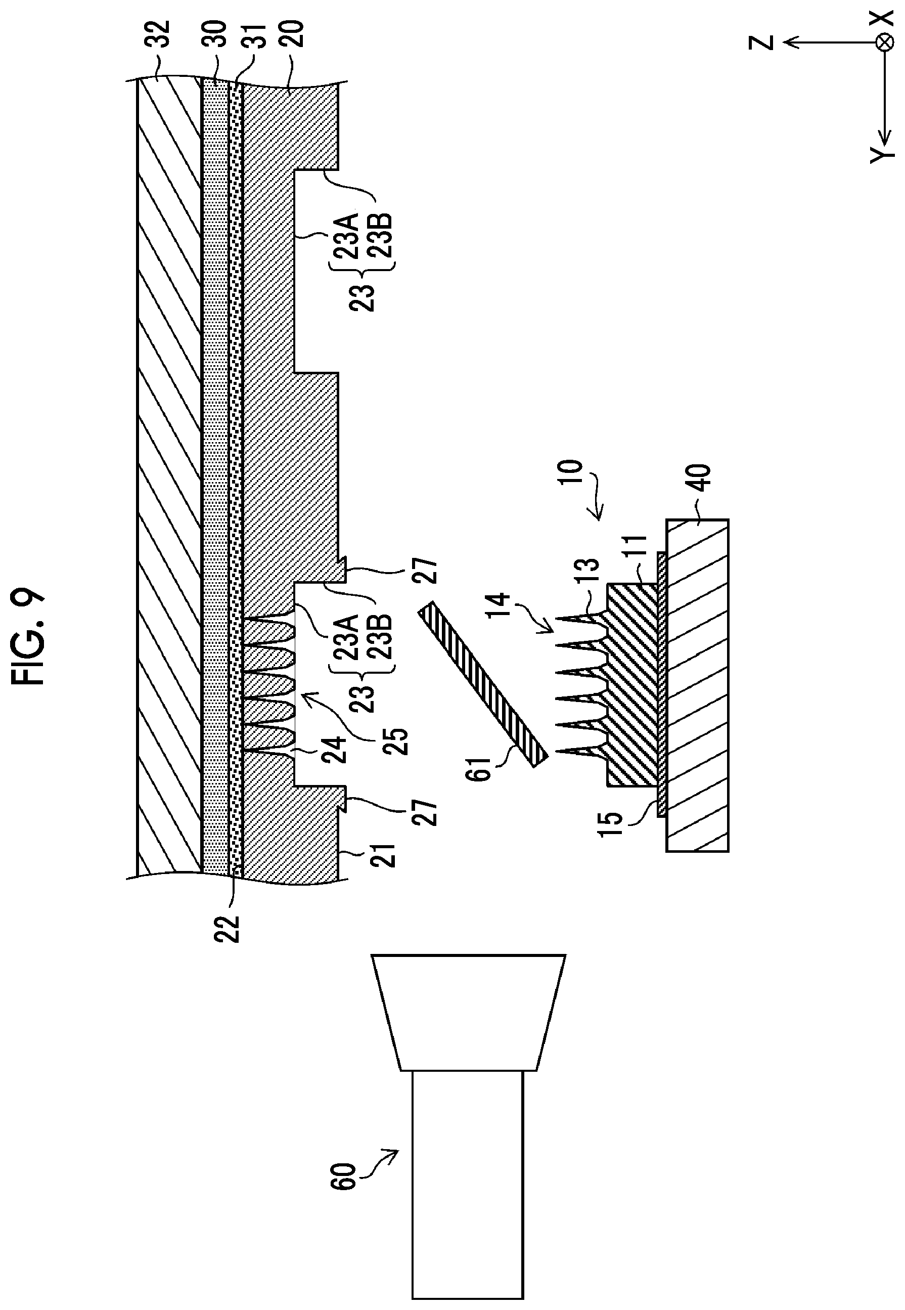 Patent US11772305 Figure 9 – Production method of mold having recessed pattern in recessed step portion