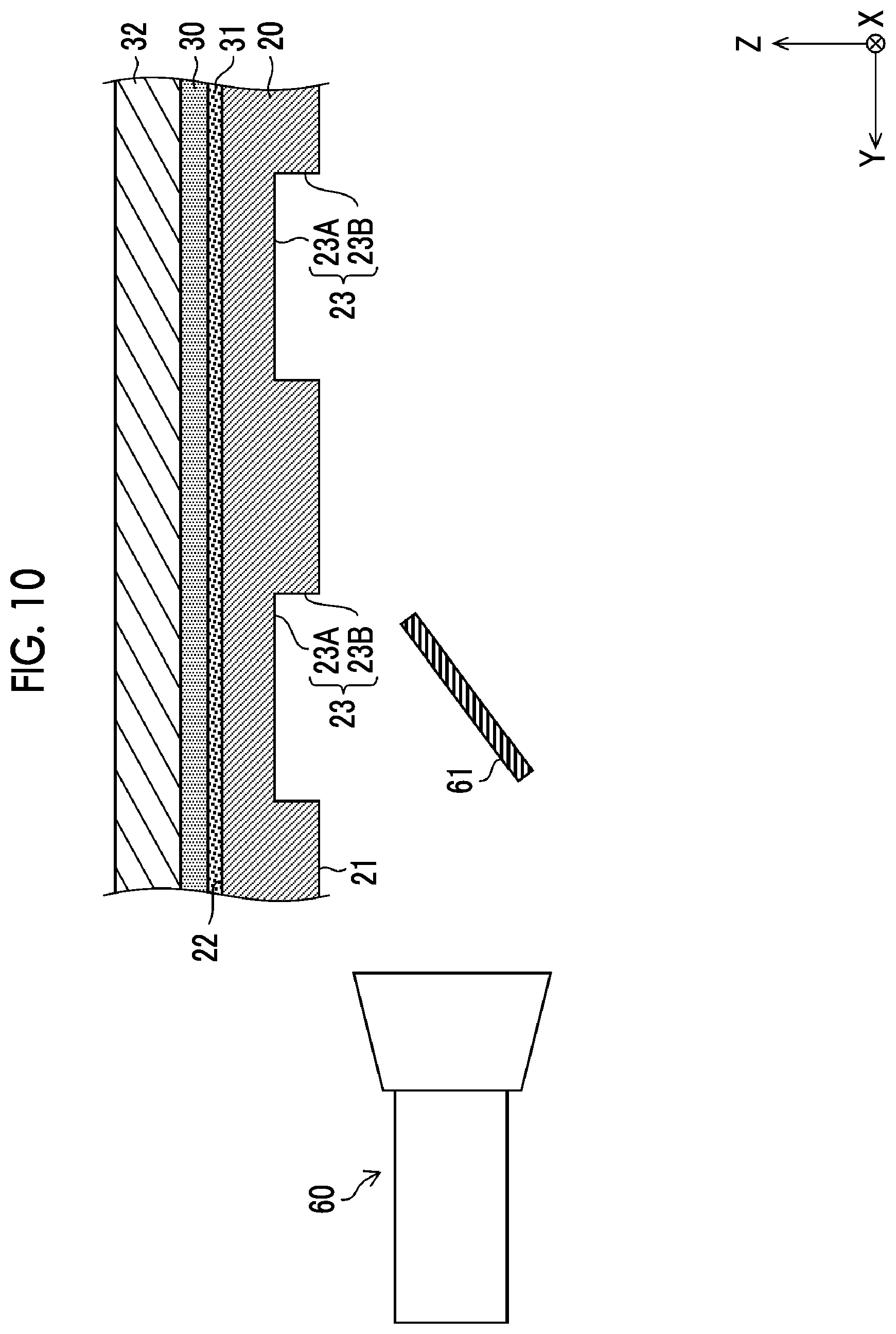 Patent US11772305 Figure 10 – Production method of mold having recessed pattern in recessed step portion