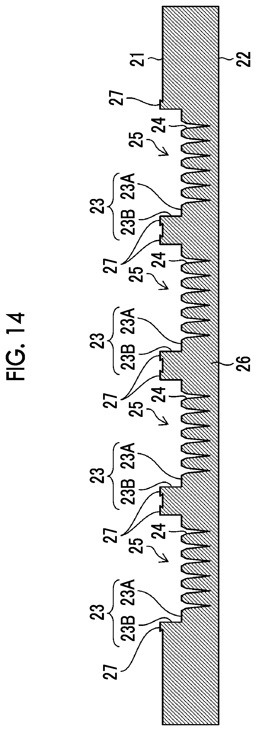 Patent US11772305 Figure 13 – Production method of mold having recessed pattern in recessed step portion