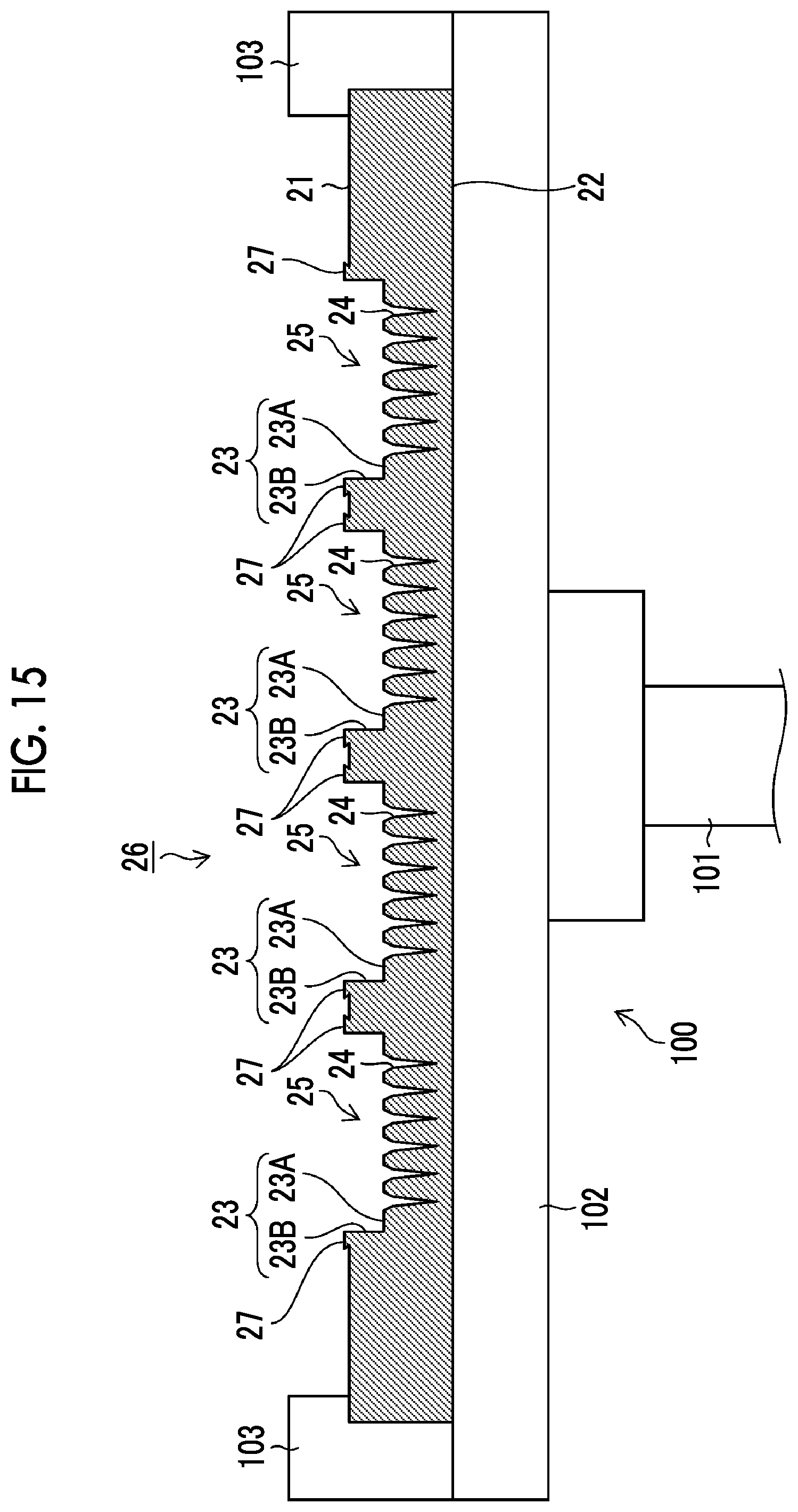 Patent US11772305 Figure 14 – Production method of mold having recessed pattern in recessed step portion