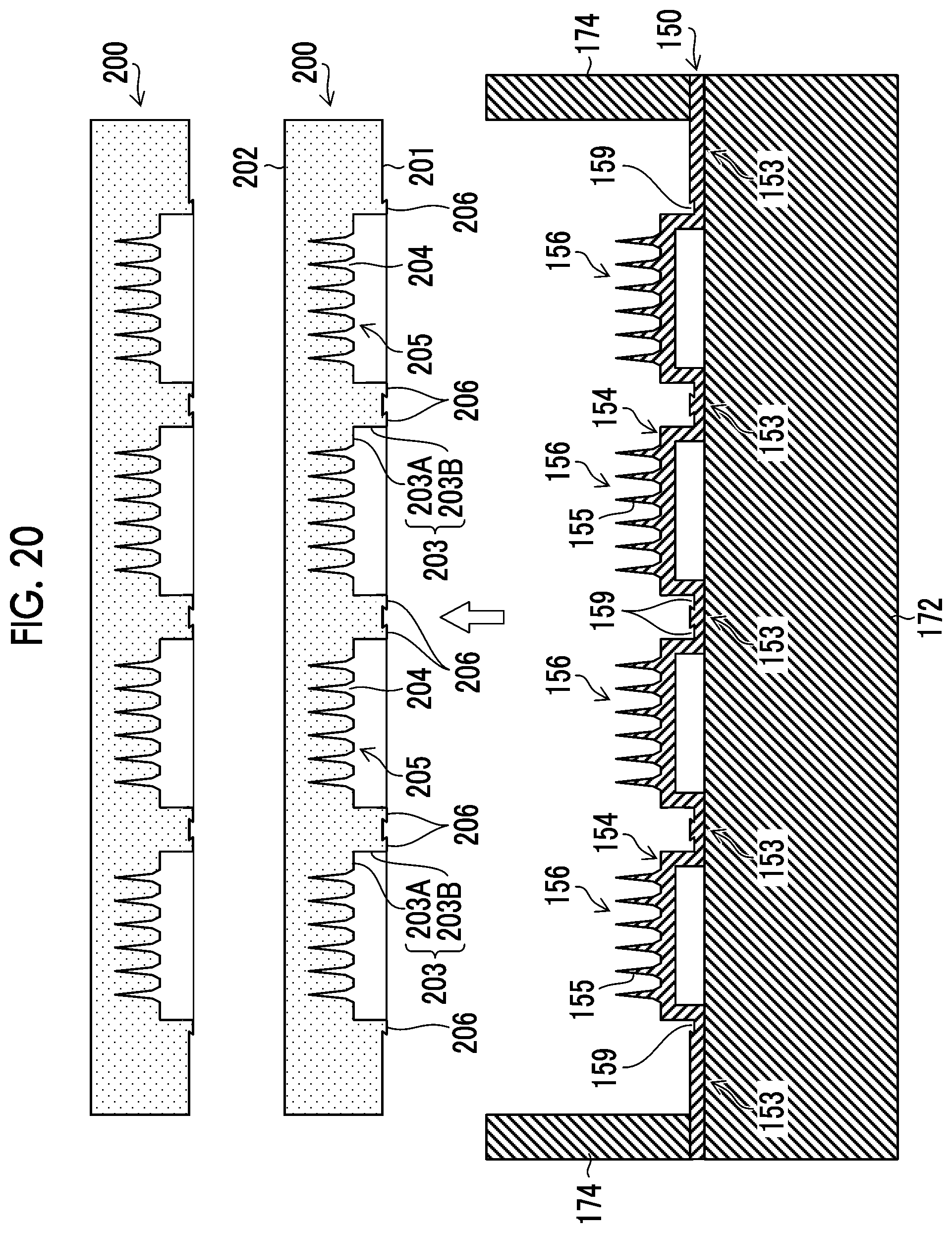 Patent US11772305 Figure 19 – Production method of mold having recessed pattern in recessed step portion