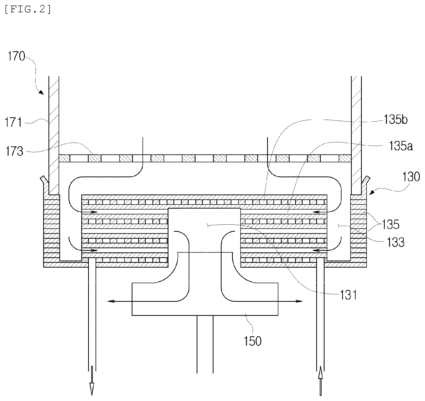 Patent US11772307 Figure 2 – Isostatic press apparatus enabling rapid heating and cooling using pressurized liquid circulation fan