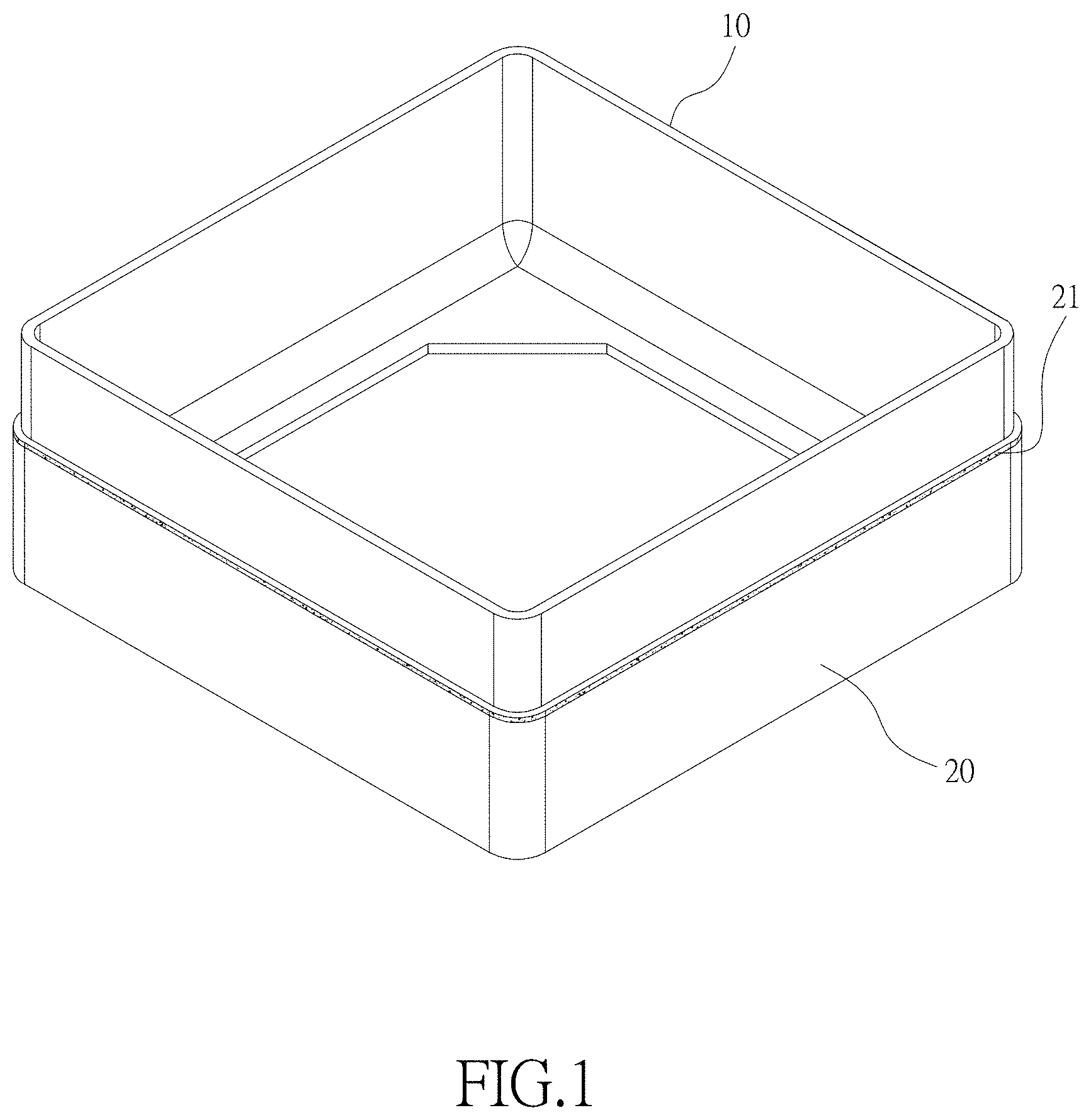 Patent US11772310 Figure 1 – Frame with an outer silicone layer and a manufacturing method of forming the silicone layer on the outer part of frame