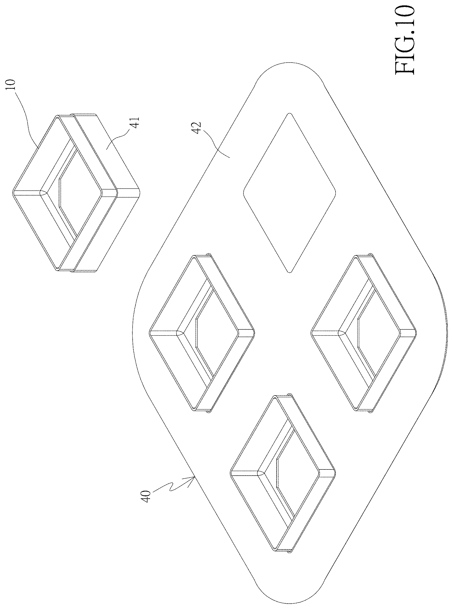 Patent US11772310 Figure 10 – Frame with an outer silicone layer and a manufacturing method of forming the silicone layer on the outer part of frame