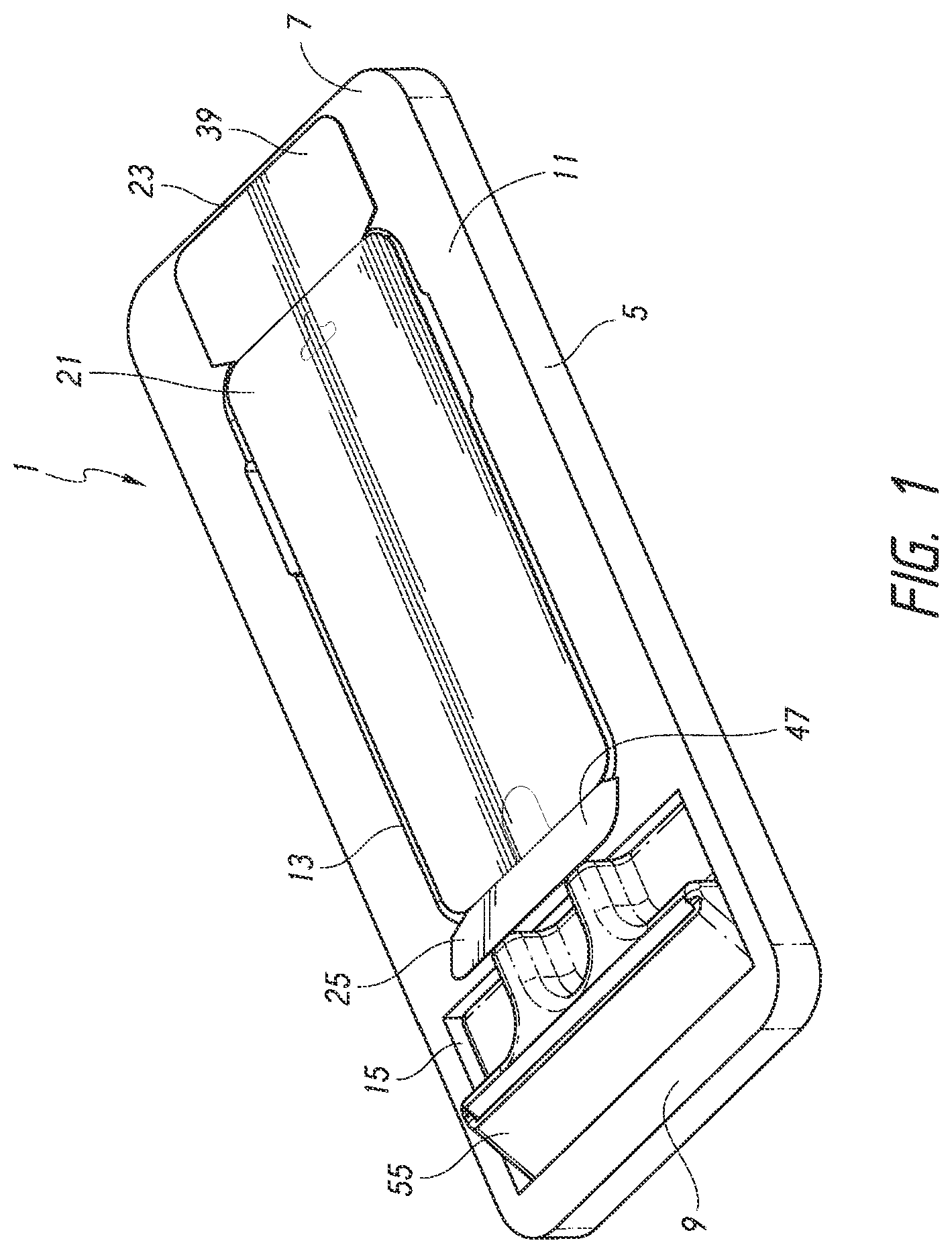 Patent US11772321 Figure 1 – Applicator for applying protective coverings to electronic device displays