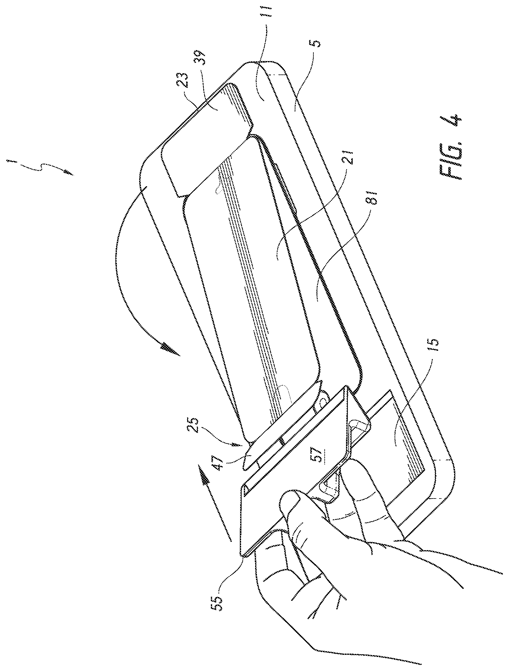 Patent US11772321 Figure 4 – Applicator for applying protective coverings to electronic device displays