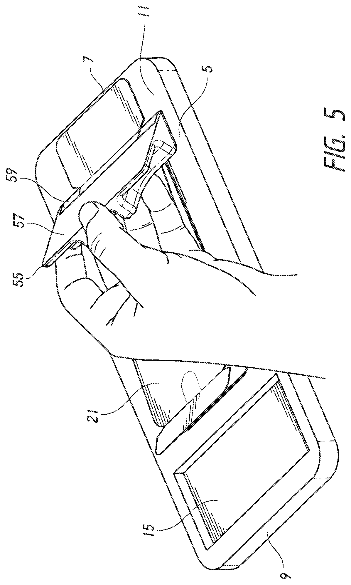 Patent US11772321 Figure 5 – Applicator for applying protective coverings to electronic device displays