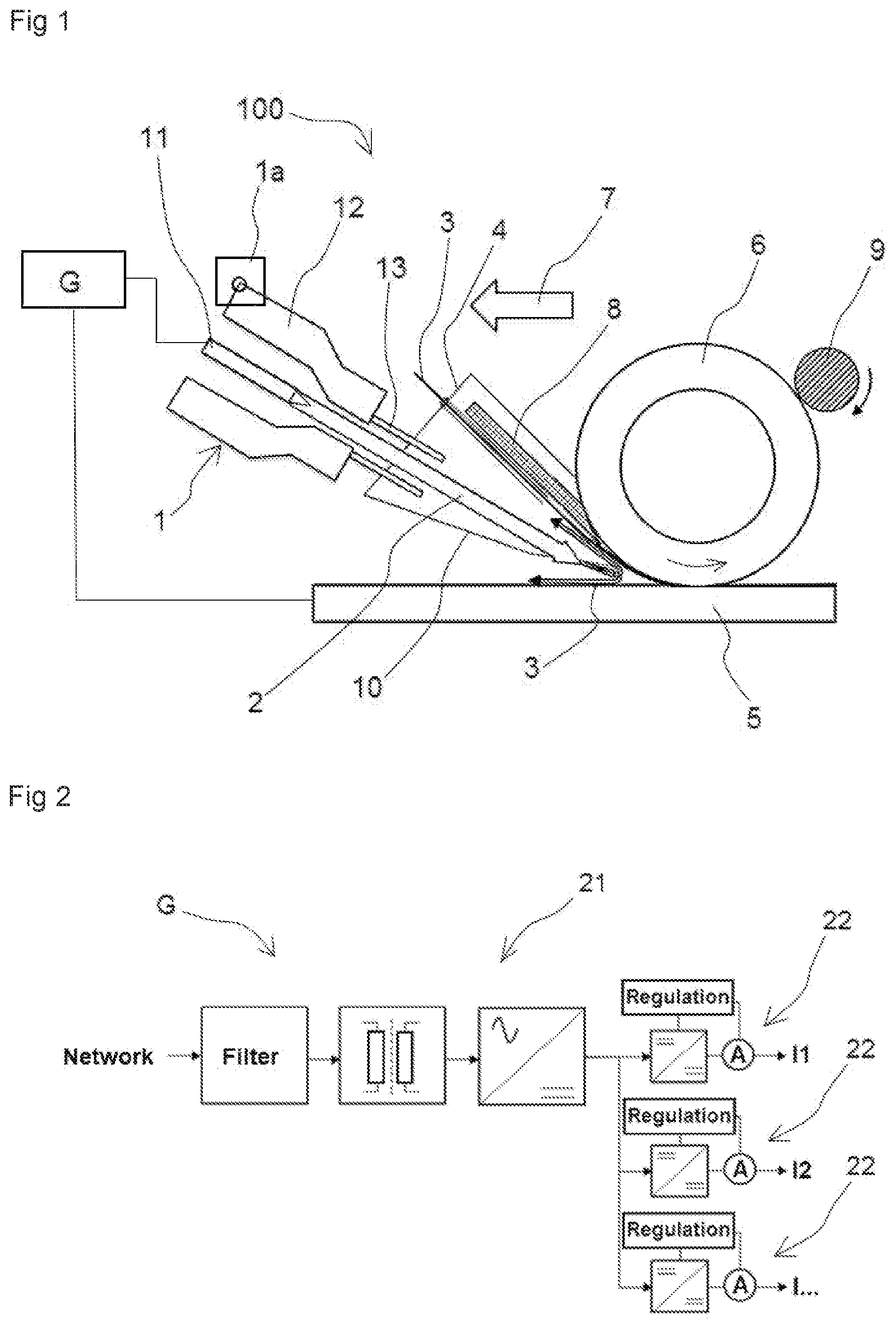 Patent US11772335 Figure 1 – Torch and plasma heating method for placing composite rovings