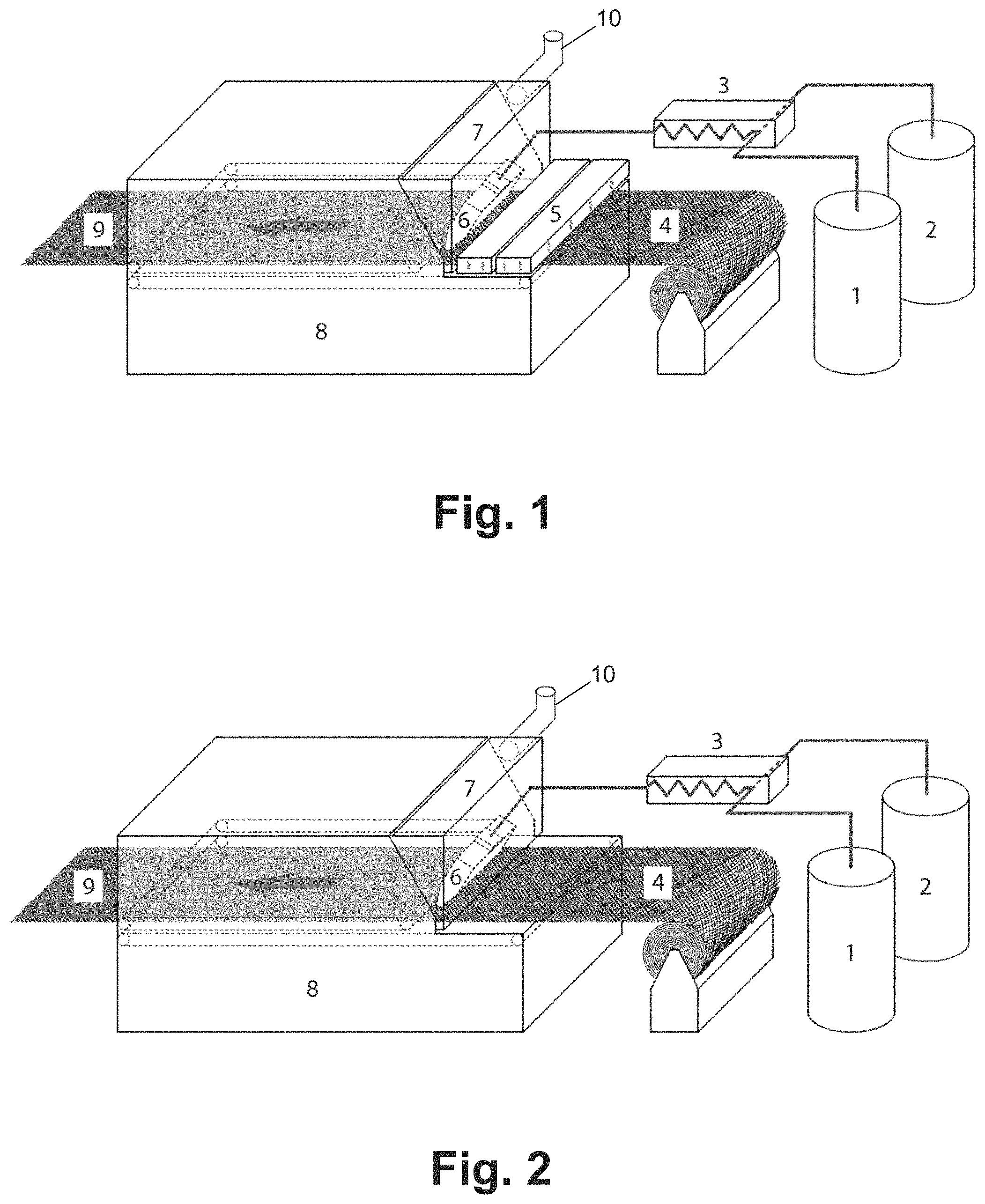 Patent US11772336 Figure 1 – System for producing a fully impregnated thermoplastic prepreg