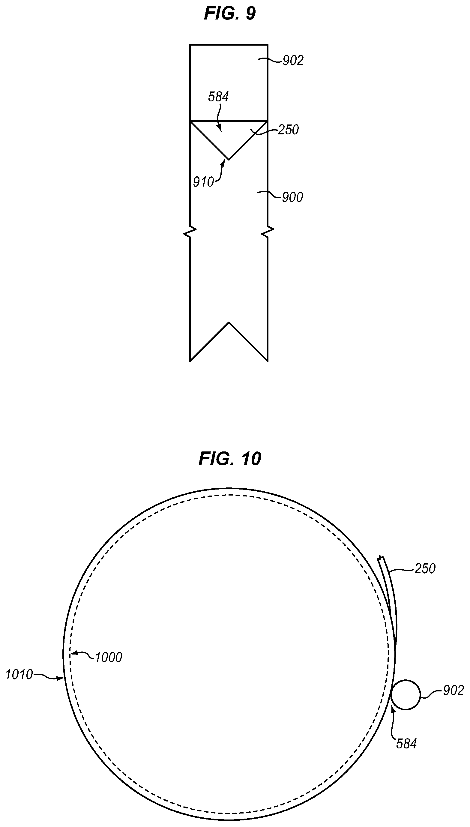 Patent US11772337 Figure 7 – Pultrusion systems that apply lengthwise curvature to composite parts