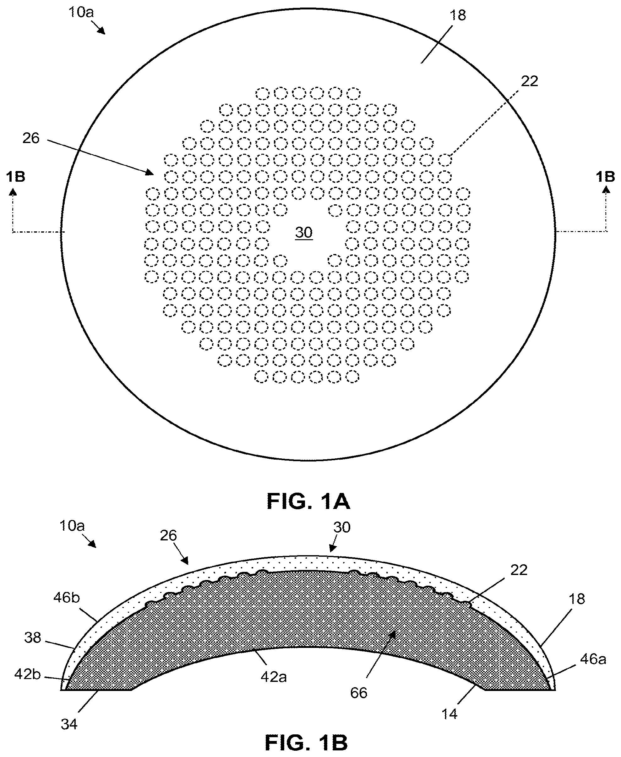 Patent US11772340 Figure 1 – Optical articles comprising encapsulated microlenses and methods of making the same