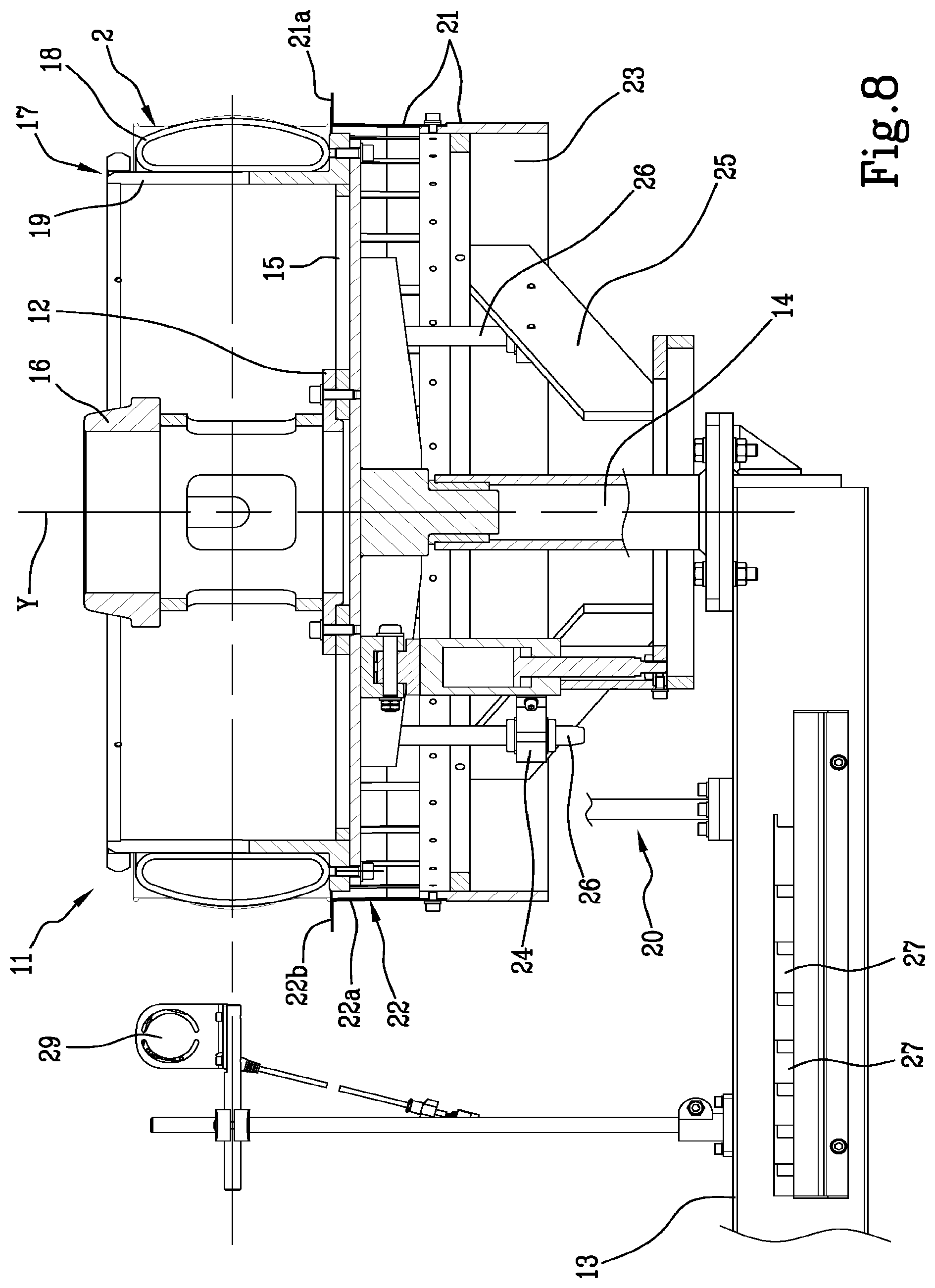 Patent US11772345 Figure 5 – Process and apparatus for handling green tyres for bicycles