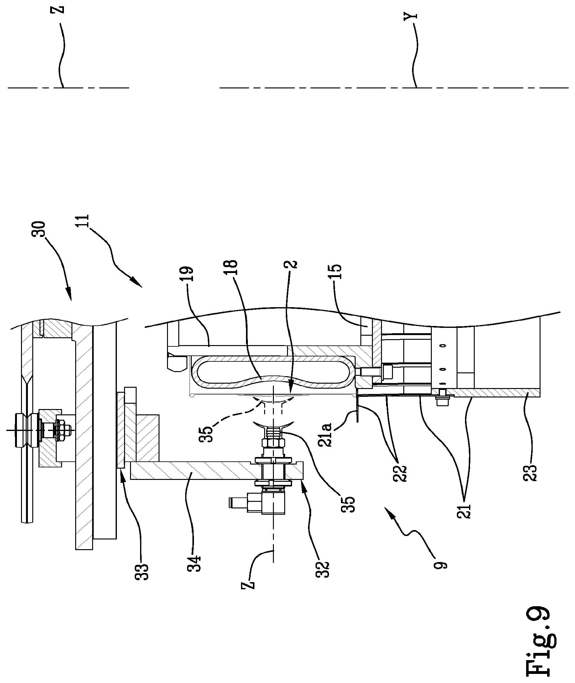 Patent US11772345 Figure 6 – Process and apparatus for handling green tyres for bicycles