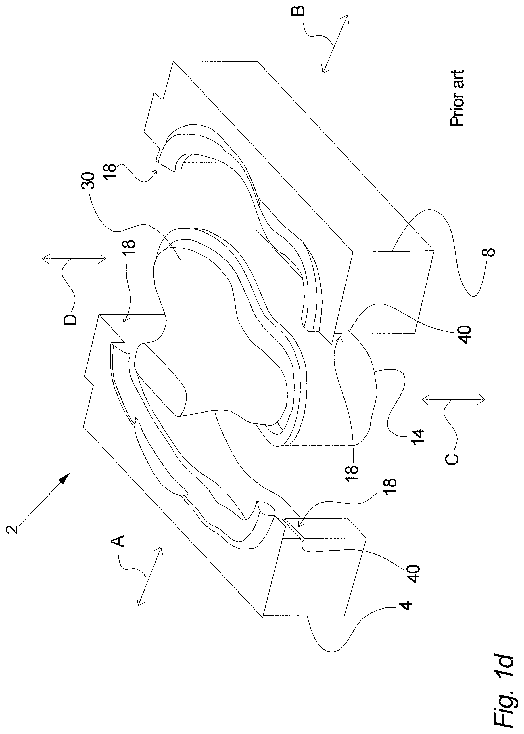 Patent US11772347 Figure 3 – Footwear moulding system for direct injection production of footwear