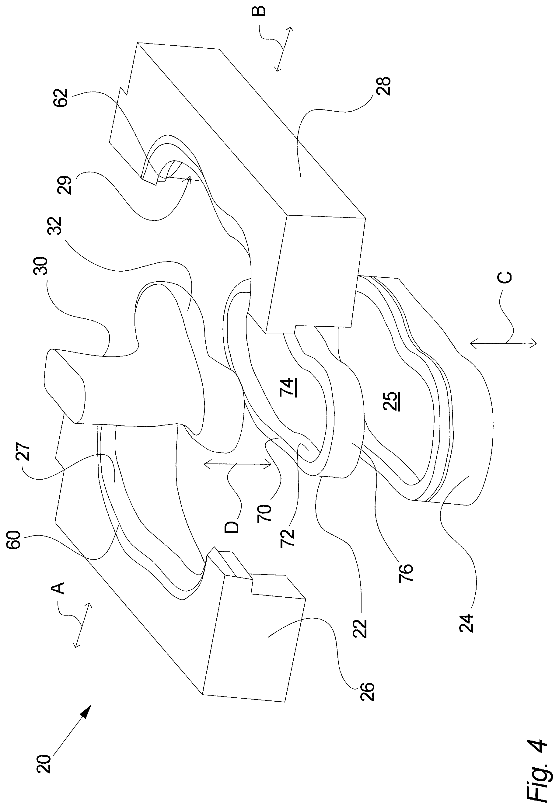 Patent US11772347 Figure 6 – Footwear moulding system for direct injection production of footwear